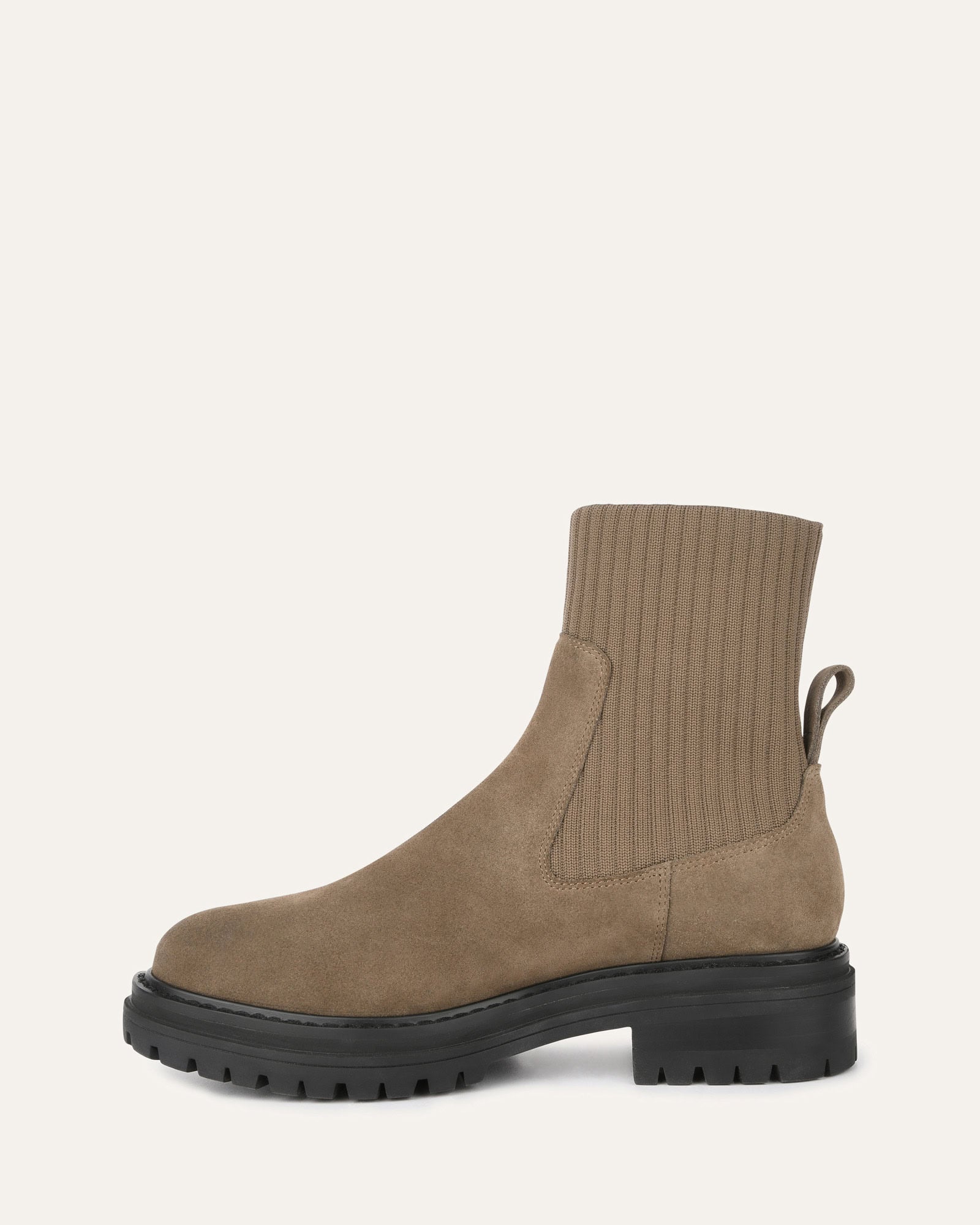BERTIE FLAT ANKLE BOOTS Women's Khaki Suede Shoes - Comfortable Casual Booties for Fall & Winter, Perfect for Office, Date Night and Everyday Wear