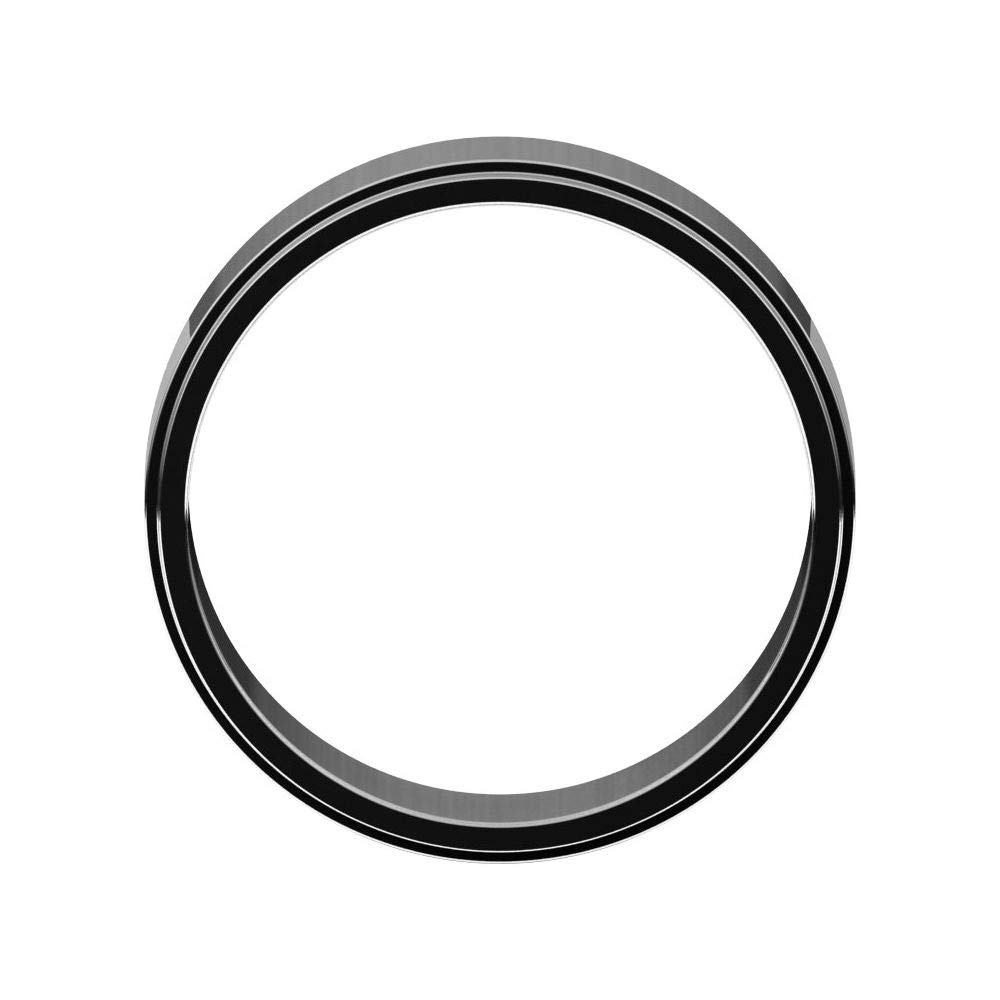 Tarnish Resistant 925 Sterling Silver 6mm Flat Edge Wedding Band Ring for Men - Heavy Duty Classic Plain Design - Size 10 - Perfect for Weddings, Anniversaries & Everyday Wear