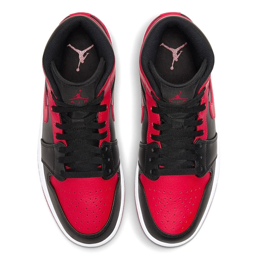 Air Jordan 1 Mid GS Bred Banned Black Gym Red Basketball Shoes 2020 - Perfect for Streetwear Fashion & Gym Training