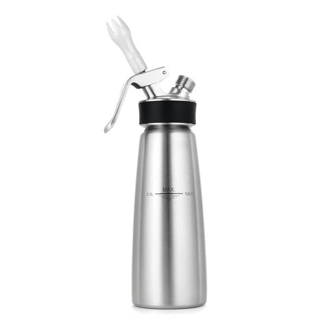 Professional Whipped Cream Maker - 1 Pint Stainless Steel Cream Whipper for Coffee, Desserts & Cocktails - Perfect for Home Baristas & Baking Enthusiasts