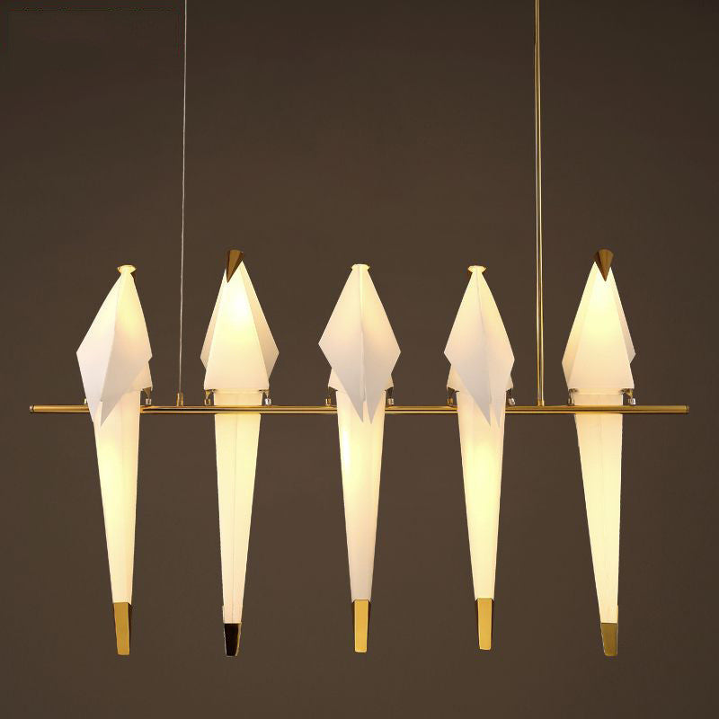 Dalton Bird Chandelier - Elegant Crystal Feathered Ceiling Light Fixture for Dining Room, Bedroom & Living Room Decor | Perfect for Home, Wedding & Restaurant Lighting