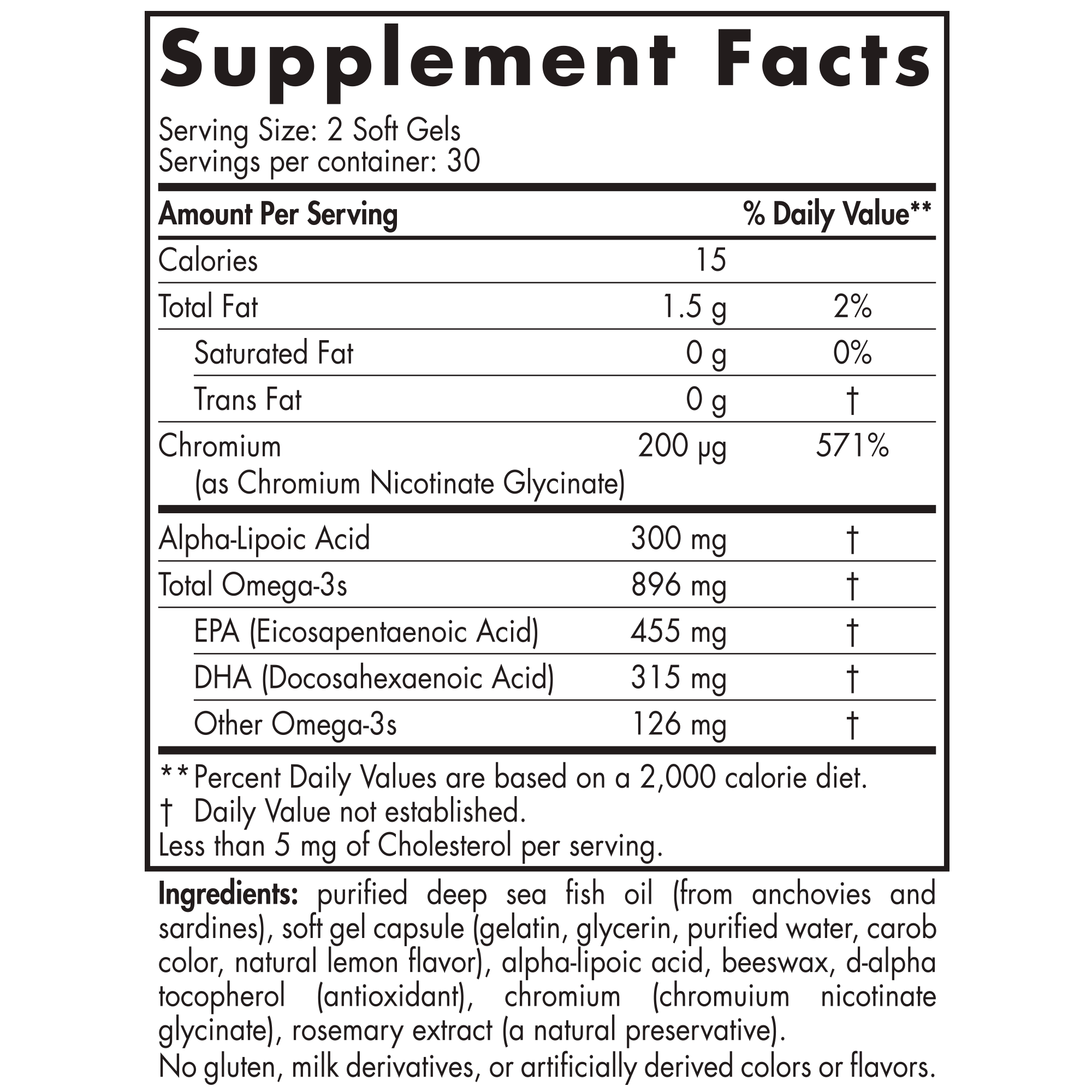 ProOmega Blood Sugar Support Supplement - Natural Blood Sugar Balance Pills for Men & Women - Supports Healthy Glucose Metabolism - Ideal for Diabetics & Pre-Diabetics (Use Daily with Meals for Best Results)