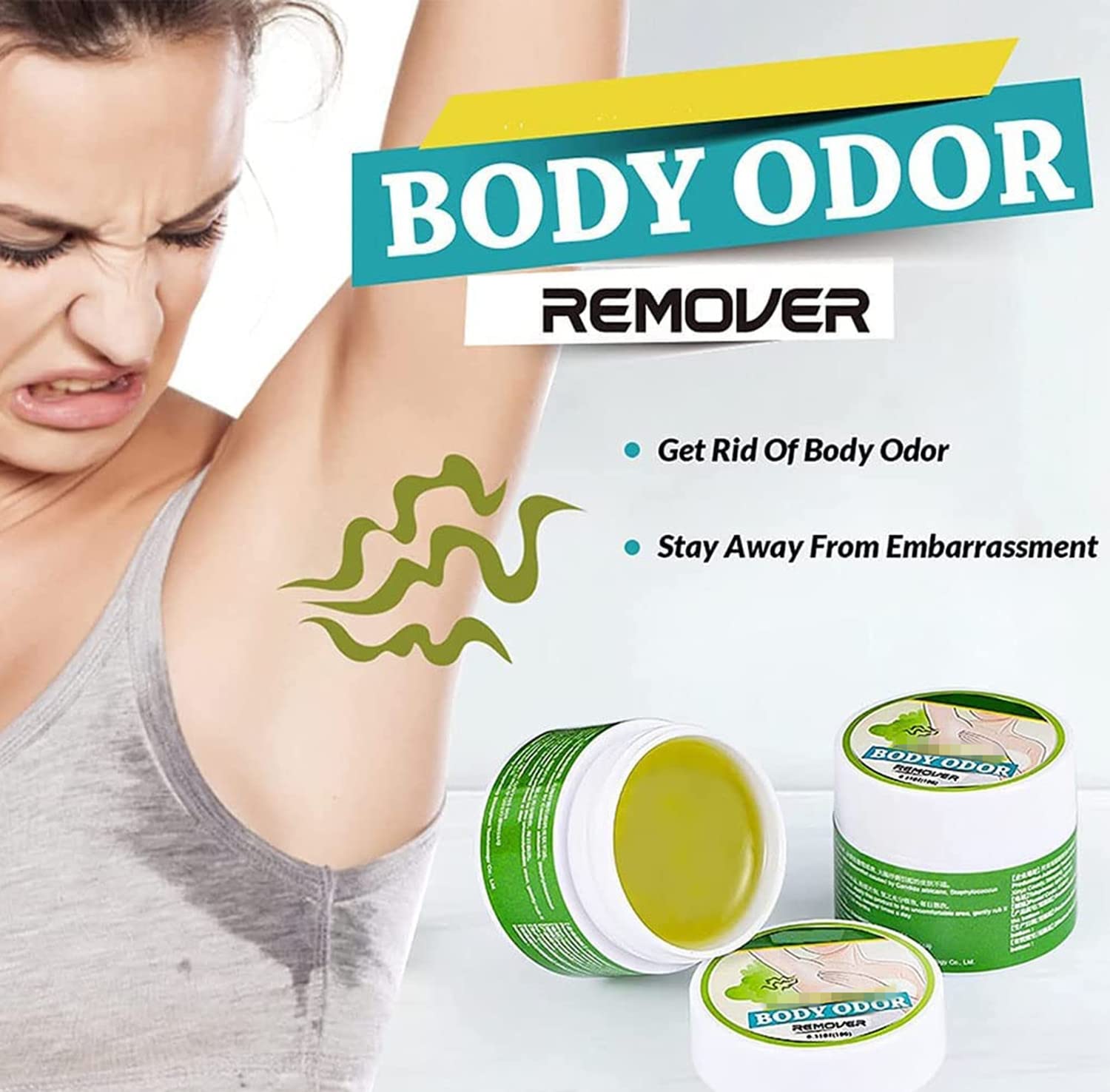 2 Pack Underarm Odor Cream - Natural Deodorant for Men & Women, Armpit Care & Body Odor Remover - Perfect for Gym, Work & Daily Freshness