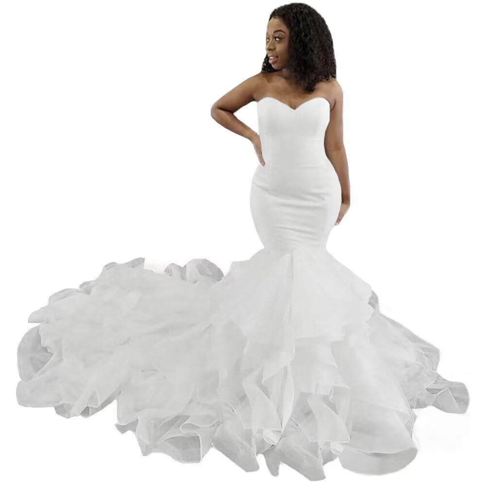 XYAYE Spaghetti Strap Beach Wedding Dress for Bride - Sleeveless Lace Bridal Gown with High Slit for Women | Perfect for Beach Weddings, Destination Elopements & Summer Bridal Events