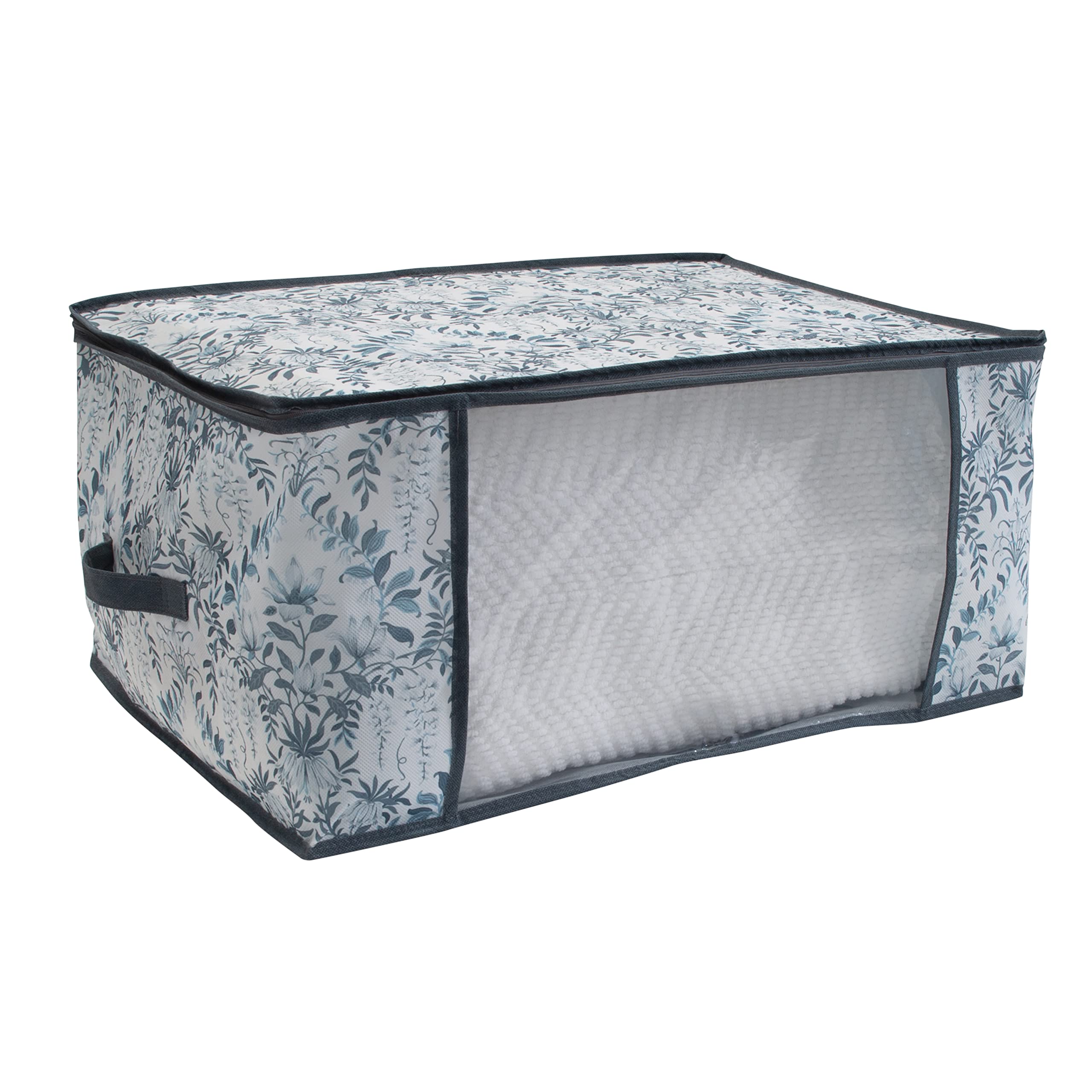 Laura Ashley Blanket Storage Bag - Closet Organizer for Blankets, Linens & Seasonal Items | Perfect for Bedroom, Closet & Home Organization