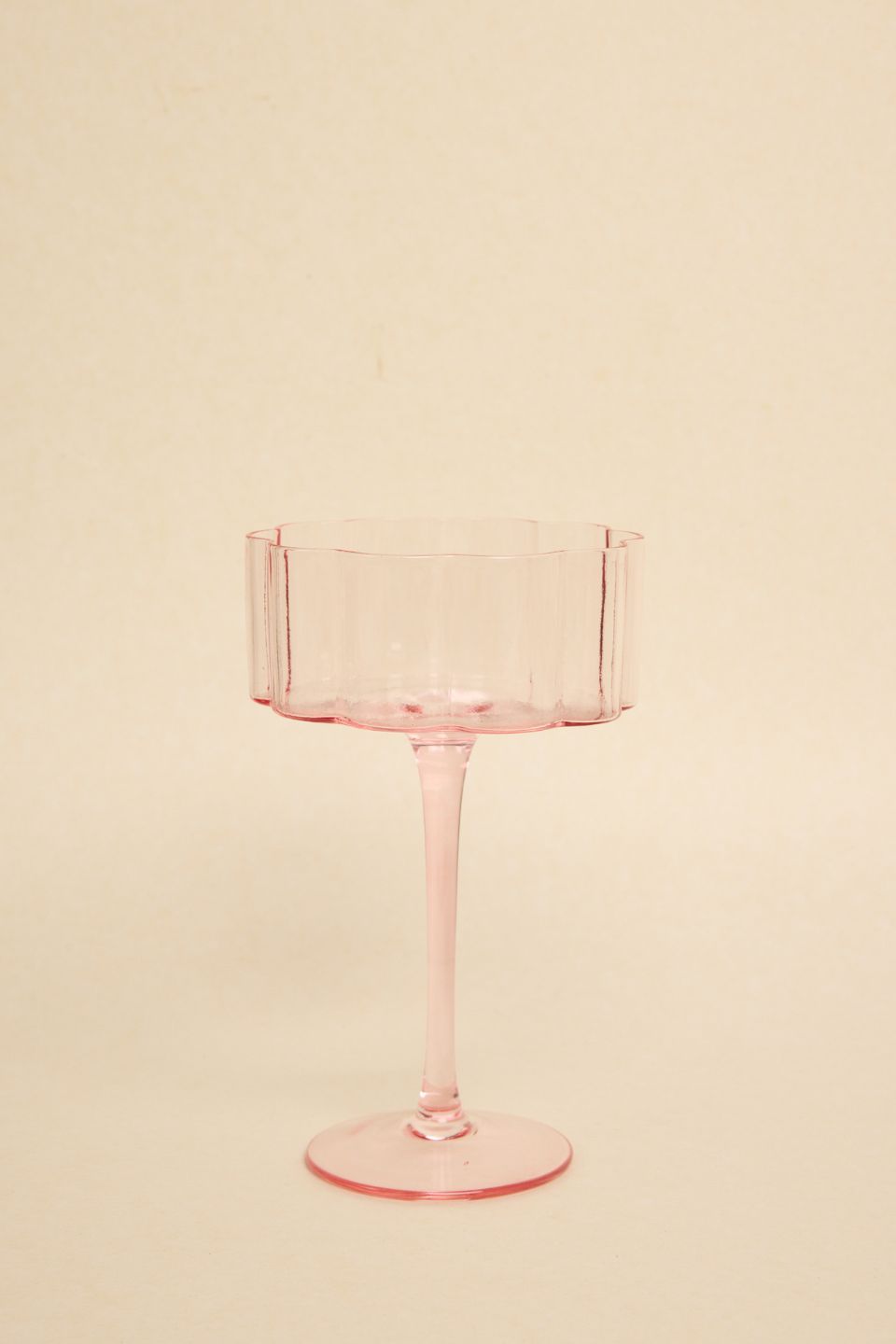 Bloom Wavy Pink Cocktail Glass - Elegant Stemware for Margaritas, Martinis & Champagne - Perfect for Parties, Weddings & Home Bars