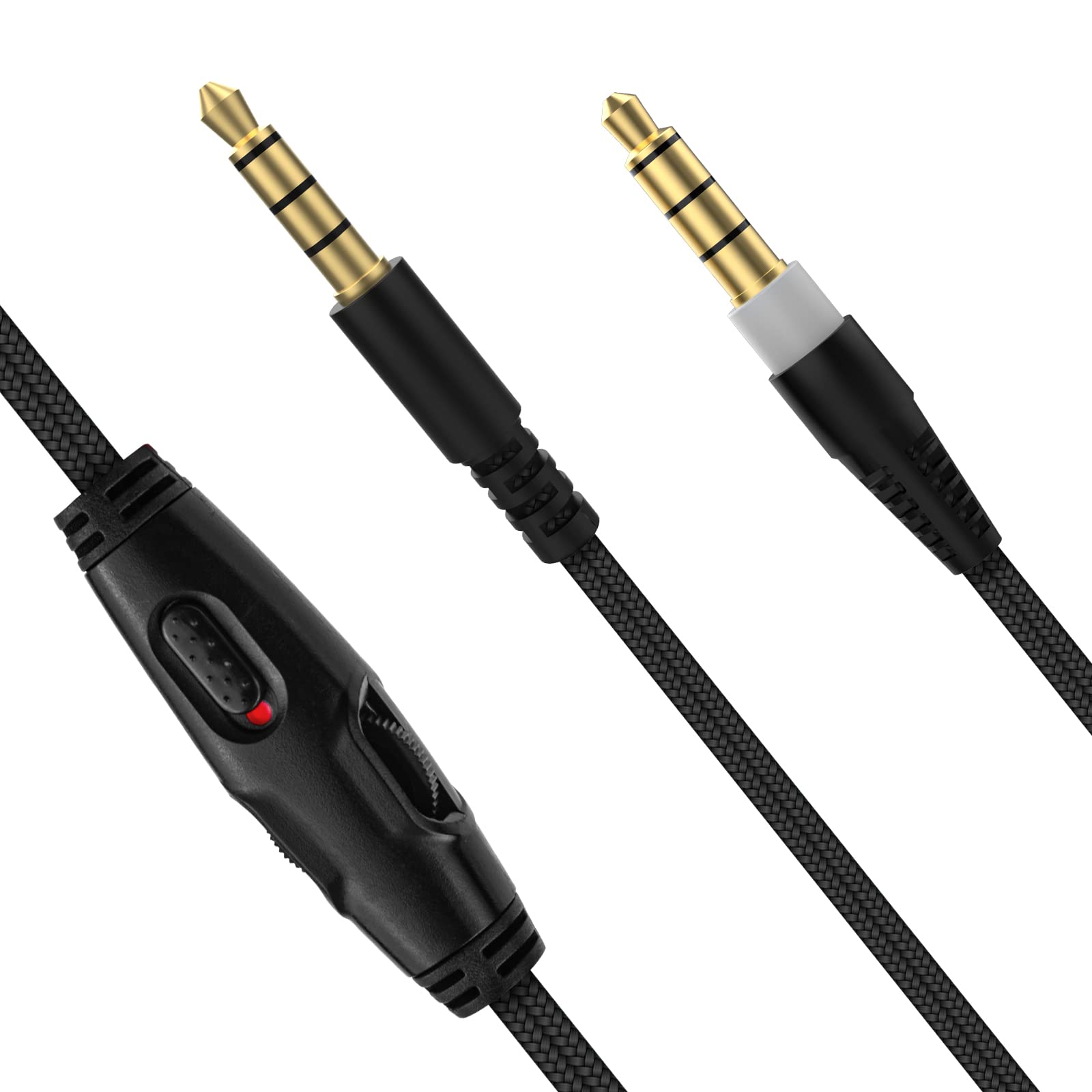 HyperX Cloud Mix & Alpha Replacement Cable - 3.5mm Aux Cord with Volume Control & Mute for Gaming Headsets (4.9Ft/1.5m) - Perfect for PC, PS4, Xbox & Mobile Gaming Accessories