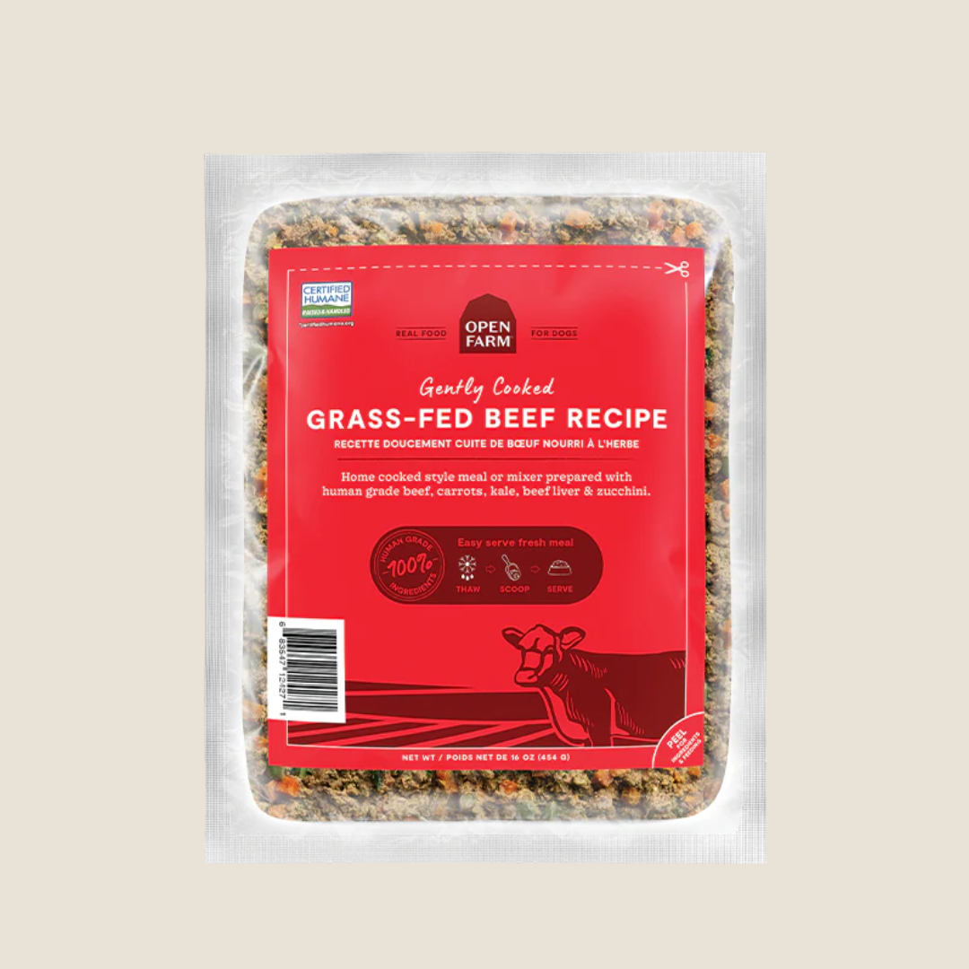 Open Farm Grass-Fed Beef Gently Cooked Dog Food - Premium Natural Recipe for Healthy Pets - Perfect for Adult Dogs with Sensitive Stomachs