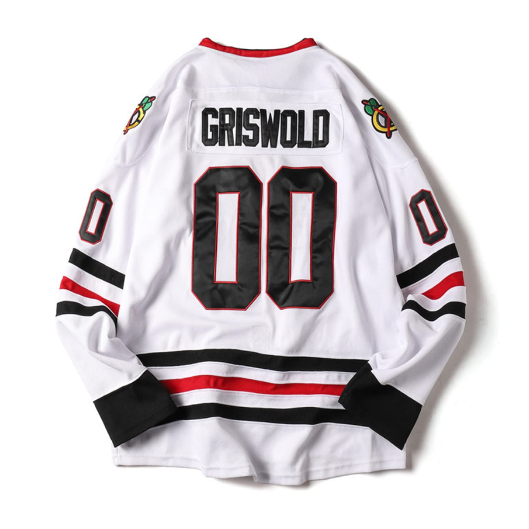 Clark Griswold #00 Stitched Ice Hockey Jersey for Men - White Christmas Vacation Movie Fan Apparel - Perfect for Hockey Games, Cosplay & Holiday Parties