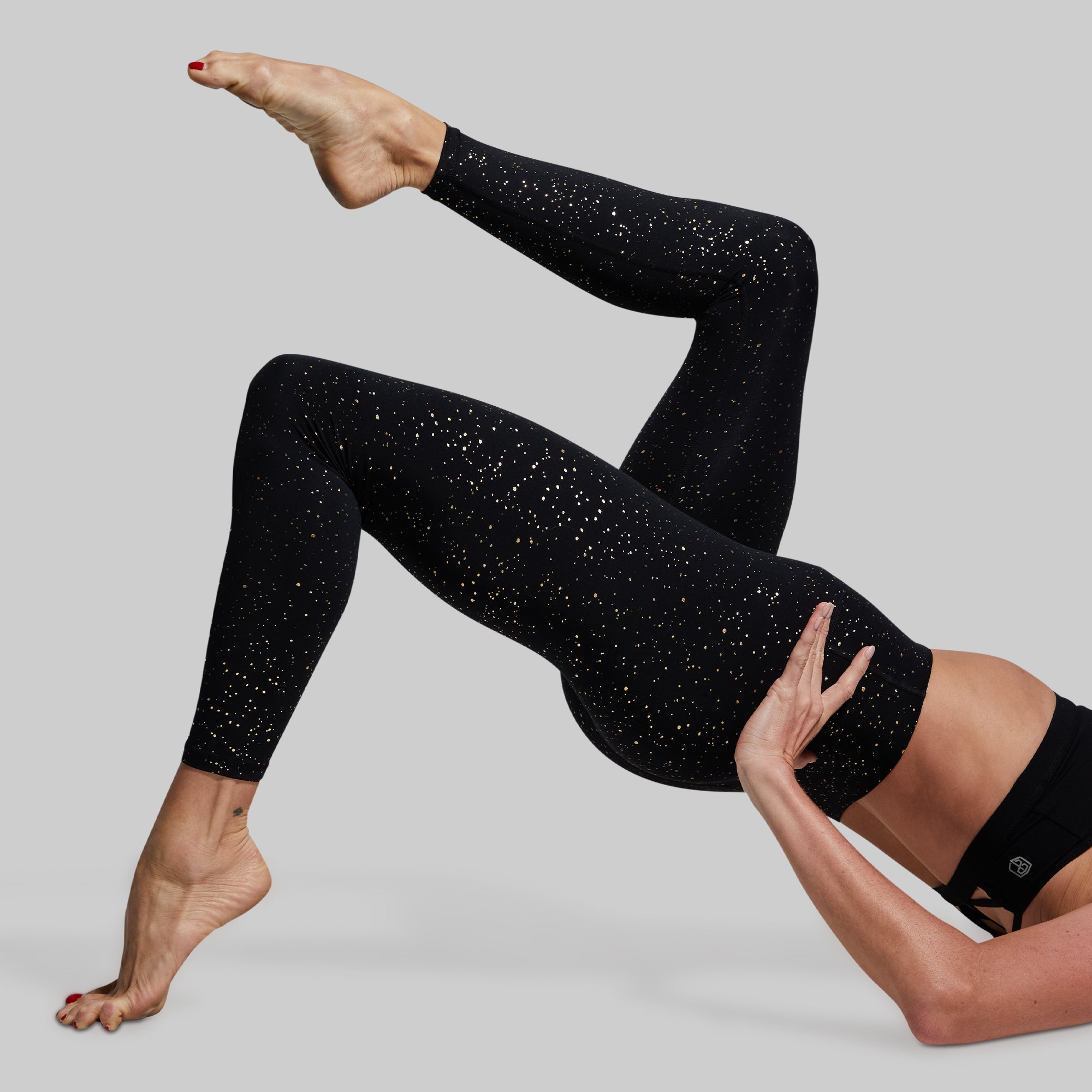 Synergy High Waist Yoga Leggings for Women - Noir Black - Tummy Control Workout Pants for Running, Gym & Lounge Wear