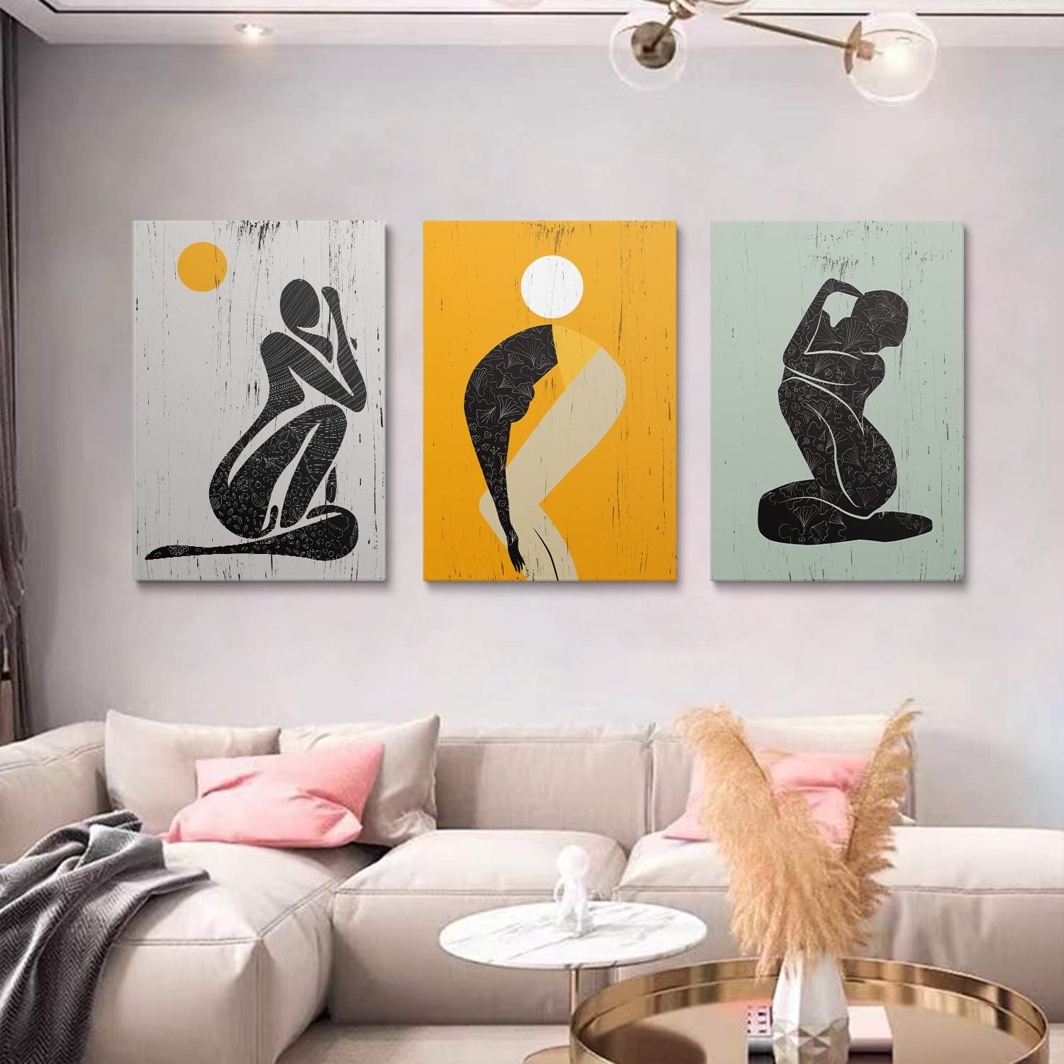 GUBIYU Whale Shark Wall Art Set of 3 - 24x36 Inch Framed Canvas Prints, Modern Coastal Black & White Bathroom Decor, Abstract Animal Paintings for Living Room, Bedroom, Bathroom - Perfect for Beach House, Office & Nursery Wall Decor