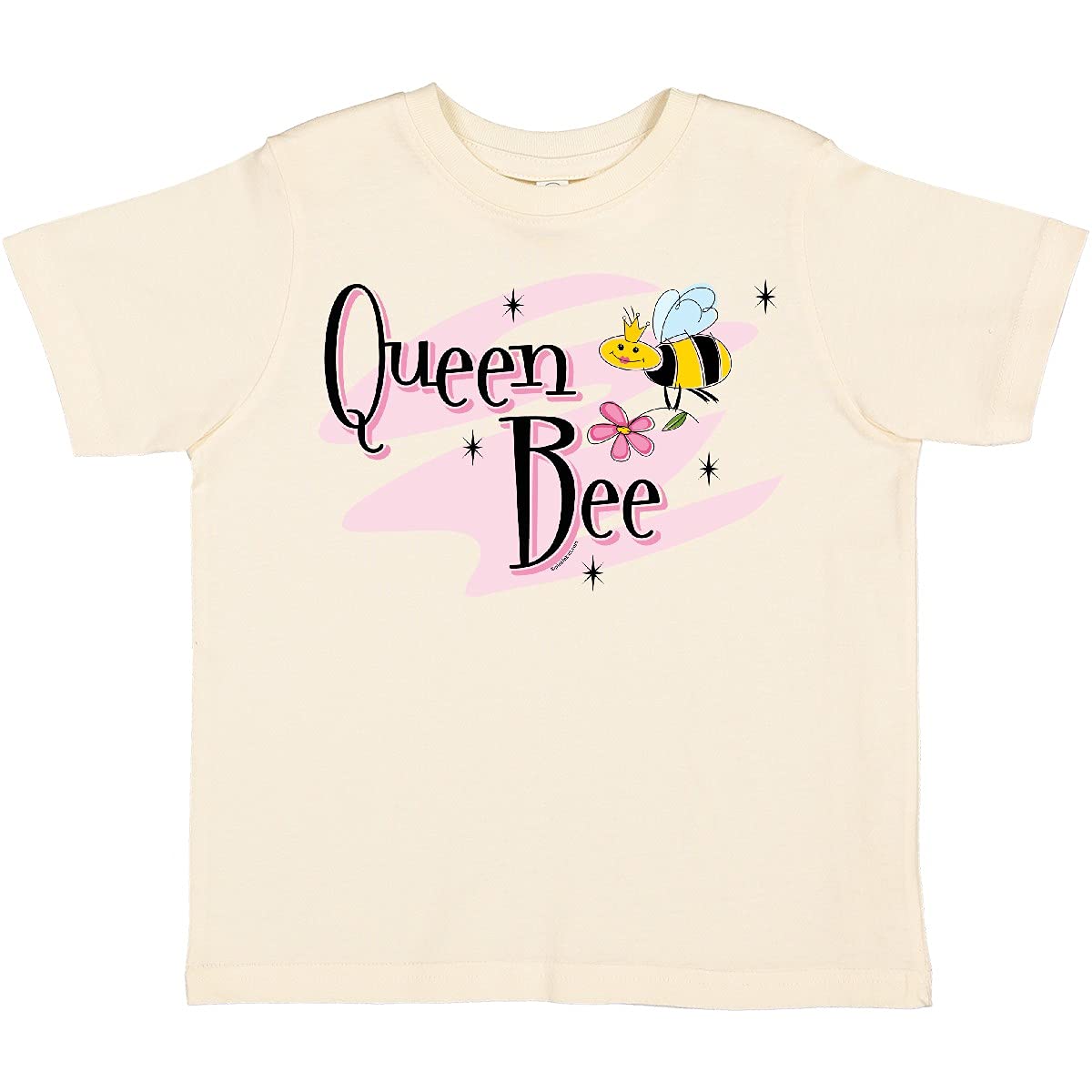 Inktastic Queen Bee Toddler T-Shirt - Cute Baby Girl Graphic Tee for 2-5 Years | Soft Cotton Kids Shirt for Playdates, Daycare & Family Photos
