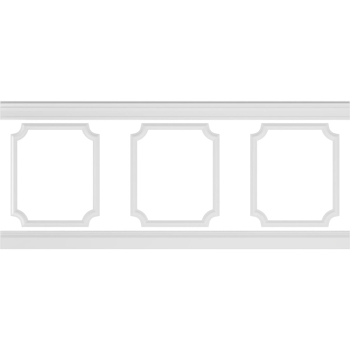 Ashford Traditional Wainscot Paneling Kit - 94.5 Inch Long Premium Wood Wall Paneling for Home & Office Decor | Easy DIY Installation for Living Room, Dining Room & Bedroom