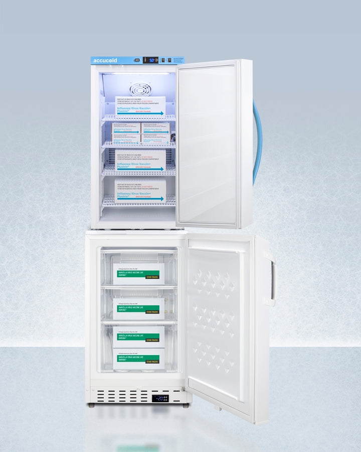 Accucold 20 Wide Vaccine Refrigerator Freezer Combo - ARS3PV ADA305AFSTACK Medical Grade Storage for Vaccines, Pharmaceuticals & Laboratory Use