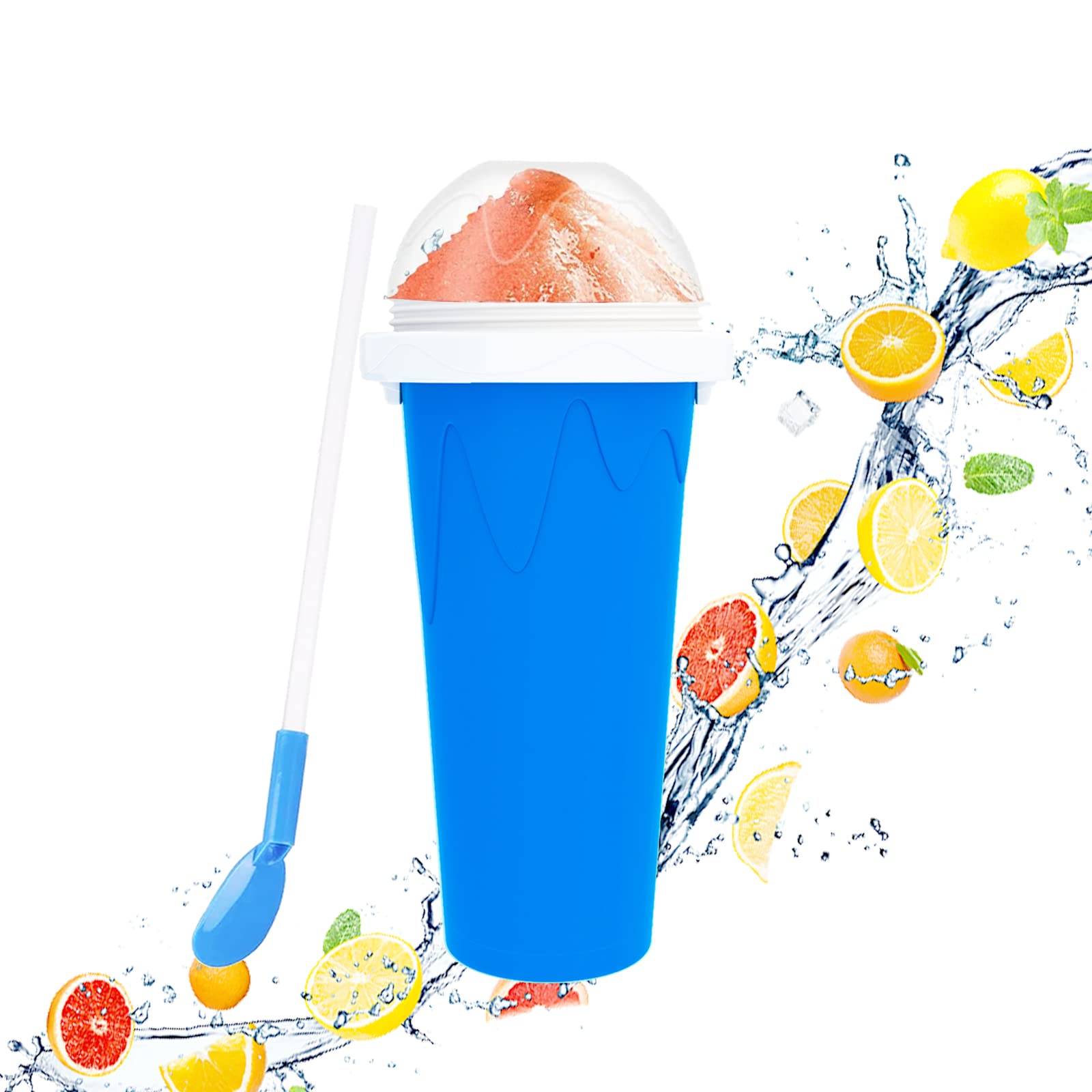 Moon Story® Slushy Maker Cup - TikTok Viral Frozen Magic Squeeze Cup for Homemade Slushies, Smoothies & Milkshakes | BPA-Free Ice Cream Maker (Blue) | Perfect for Summer Parties, Kids Treats & DIY Frozen Drinks