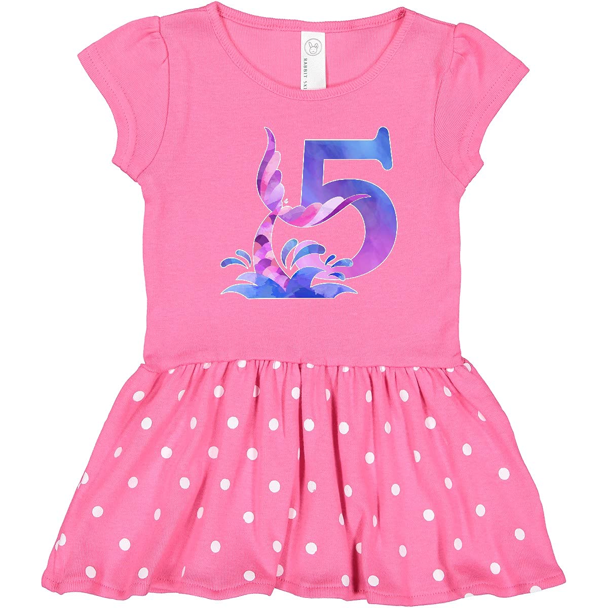 Inktastic 5th Birthday Mermaid Tail Toddler Dress - Cute & Comfortable Girls' Party Outfit for Birthday Celebrations, Beach Trips & Photo Shoots