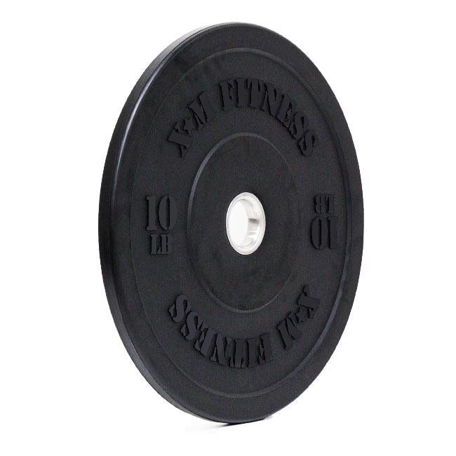 XM Fitness 10lbs Bumper Plates - Olympic Weight Plates for CrossFit, Powerlifting & Home Gym Workouts - Durable Rubber Plates for Strength Training & Fitness