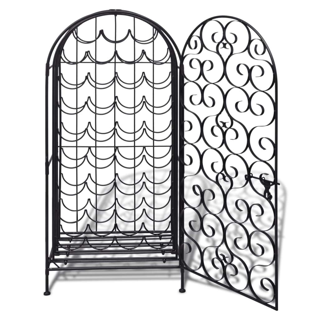 Sturdy FAMIROSA 35-Bottle Metal Wine Rack - Space-Saving Wine Storage for Kitchen, Dining Room, or Wine Cellar - Perfect for Home Bars & Wine Enthusiasts