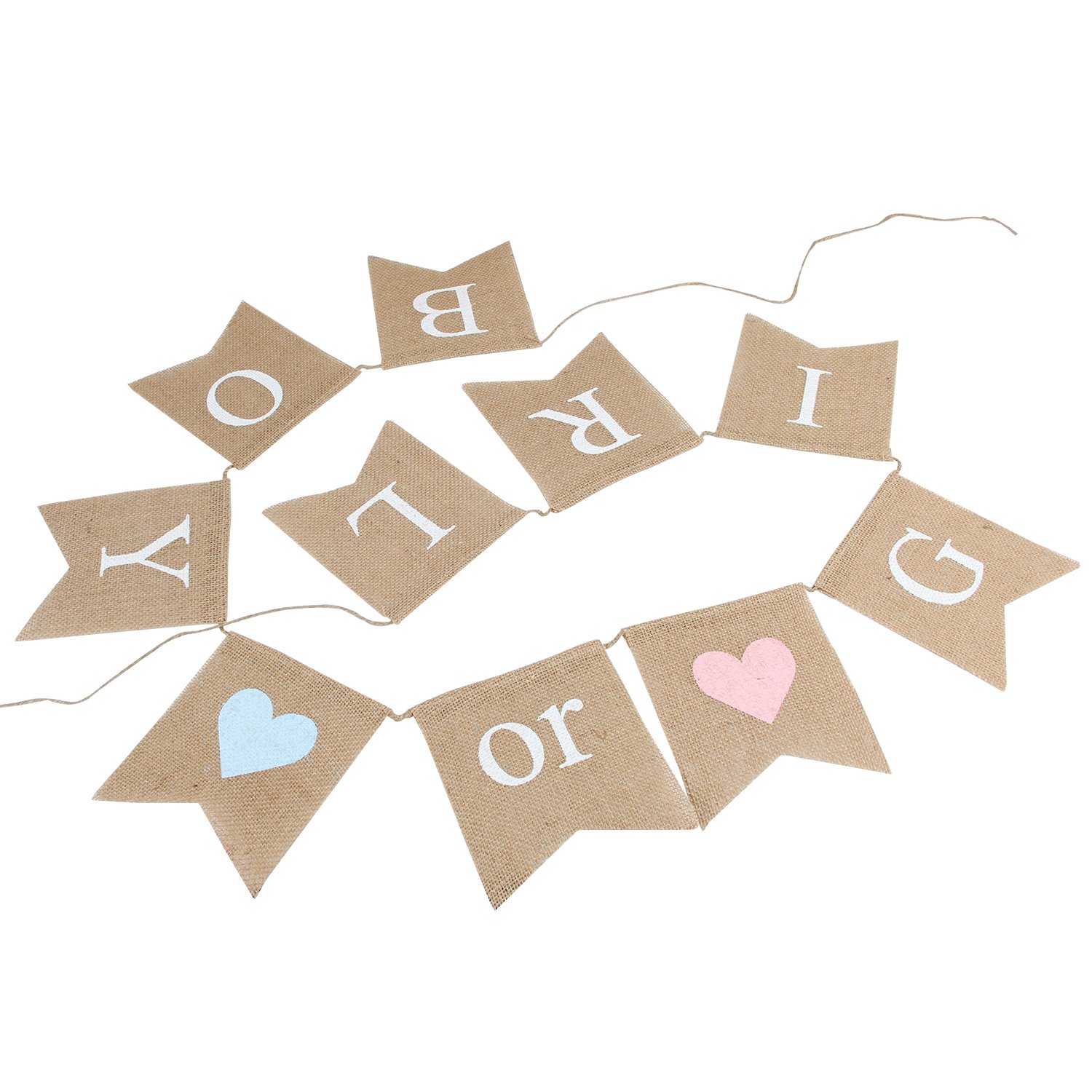 Gender Neutral Burlap Baby Shower Banner - Boy or Girl Gender Reveal Party Decor - Welcome Baby Sign for Nursery & Gender Announcement Parties