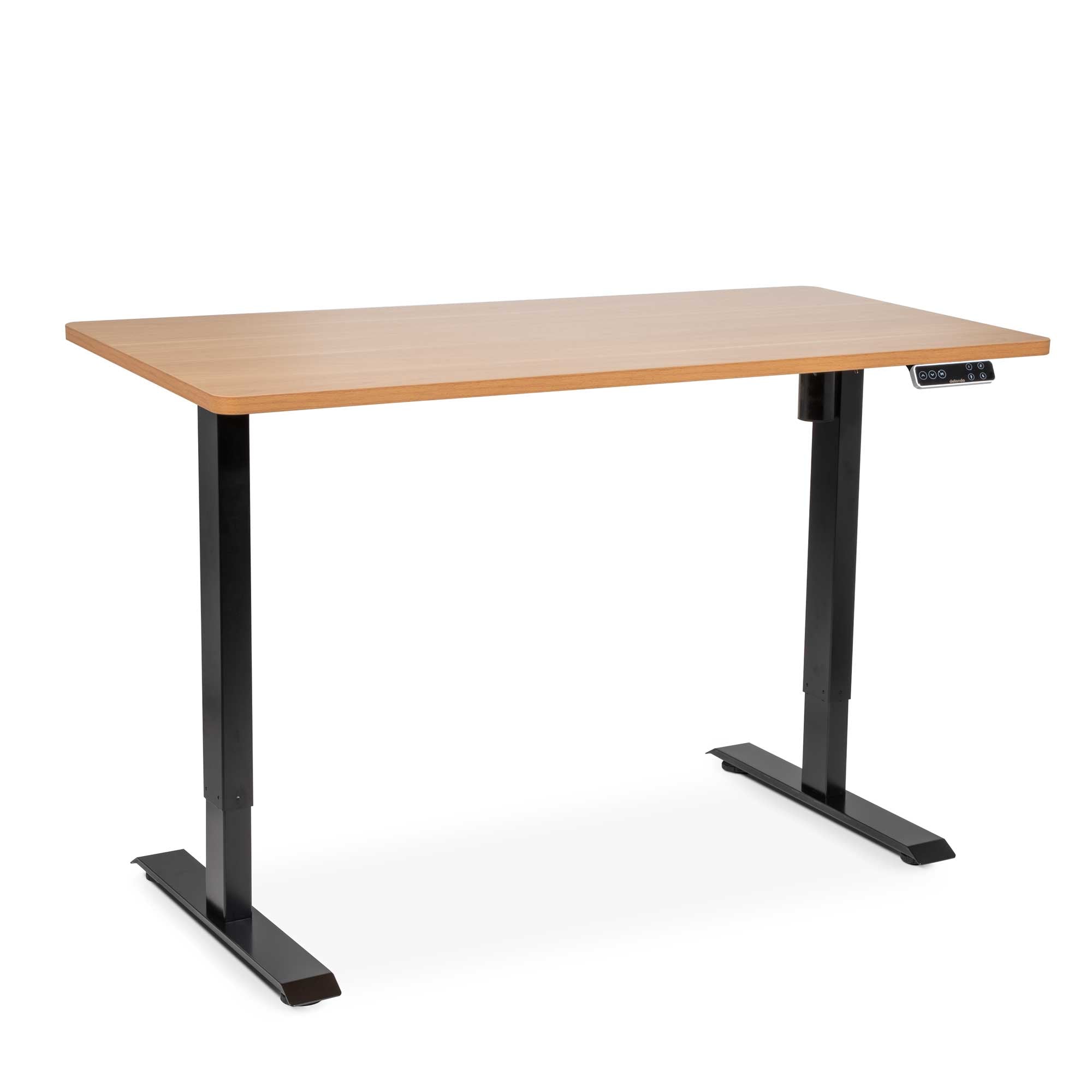 Premium Oak Electric Adjustable Height Standing Desk with Memory Presets - 55