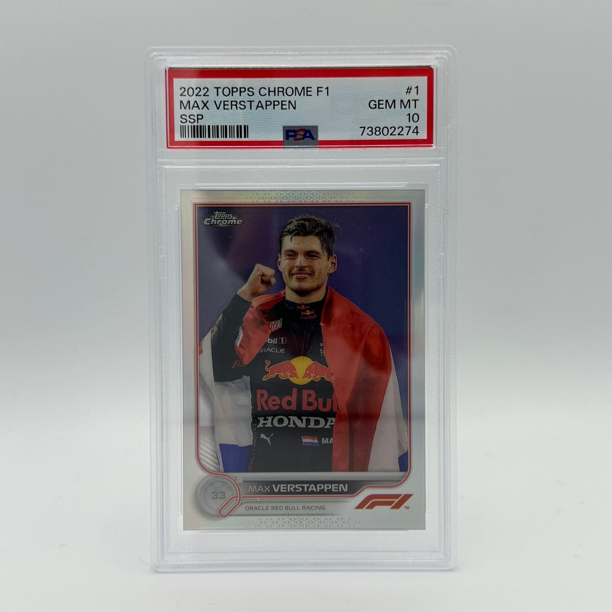 PSA 10 Graded Max Verstappen #1 SSP Image Variation - Rare F1 Trading Card for Collectors & Fans - Perfect for Display, Investment & Racing Memorabilia Collections