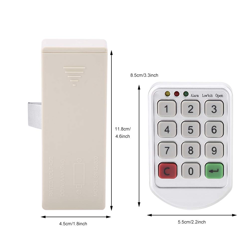 Wendry Digital Electronic Cabinet Lock Set - ABS Plastic Keypad with Intelligent Password Code for Lockers, Office Cabinets & Storage | Secure Home, Office & School Use