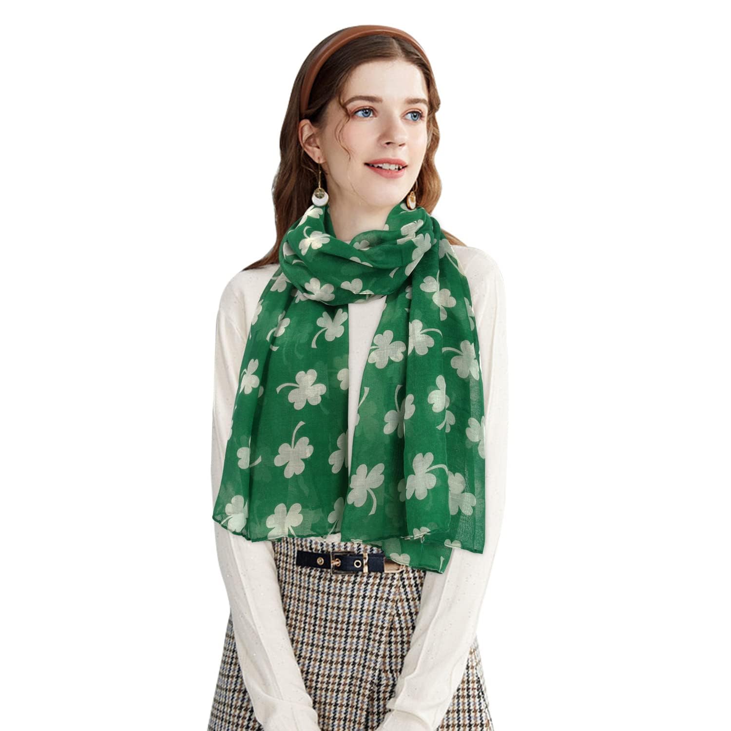 E-Clover Women's Lightweight Fashion Scarf - Soft Shawl Wrap for Spring, Summer & Winter - Perfect for Office, Travel and Casual Outfits