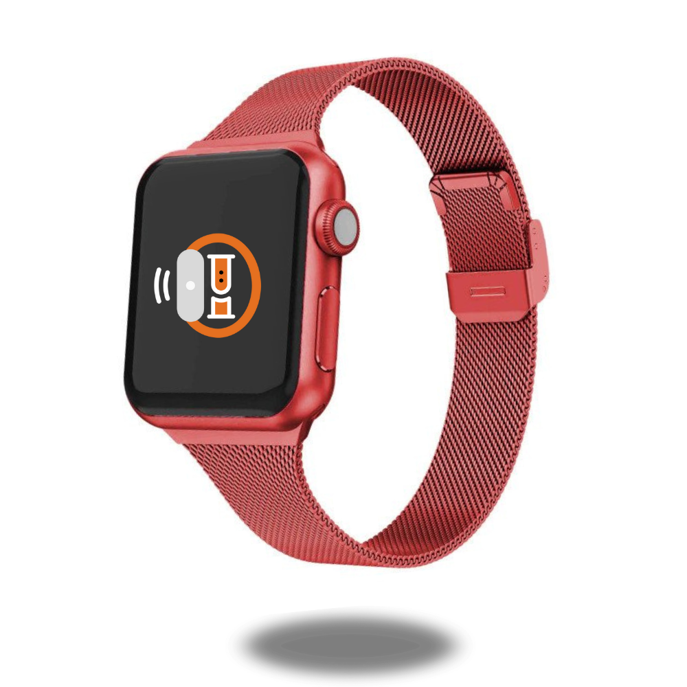 Slim Milanese Loop Stainless Steel Watch Band with Secure Clasp - Compatible with Apple Watch & Smartwatches, Perfect for Workouts, Business & Everyday Wear