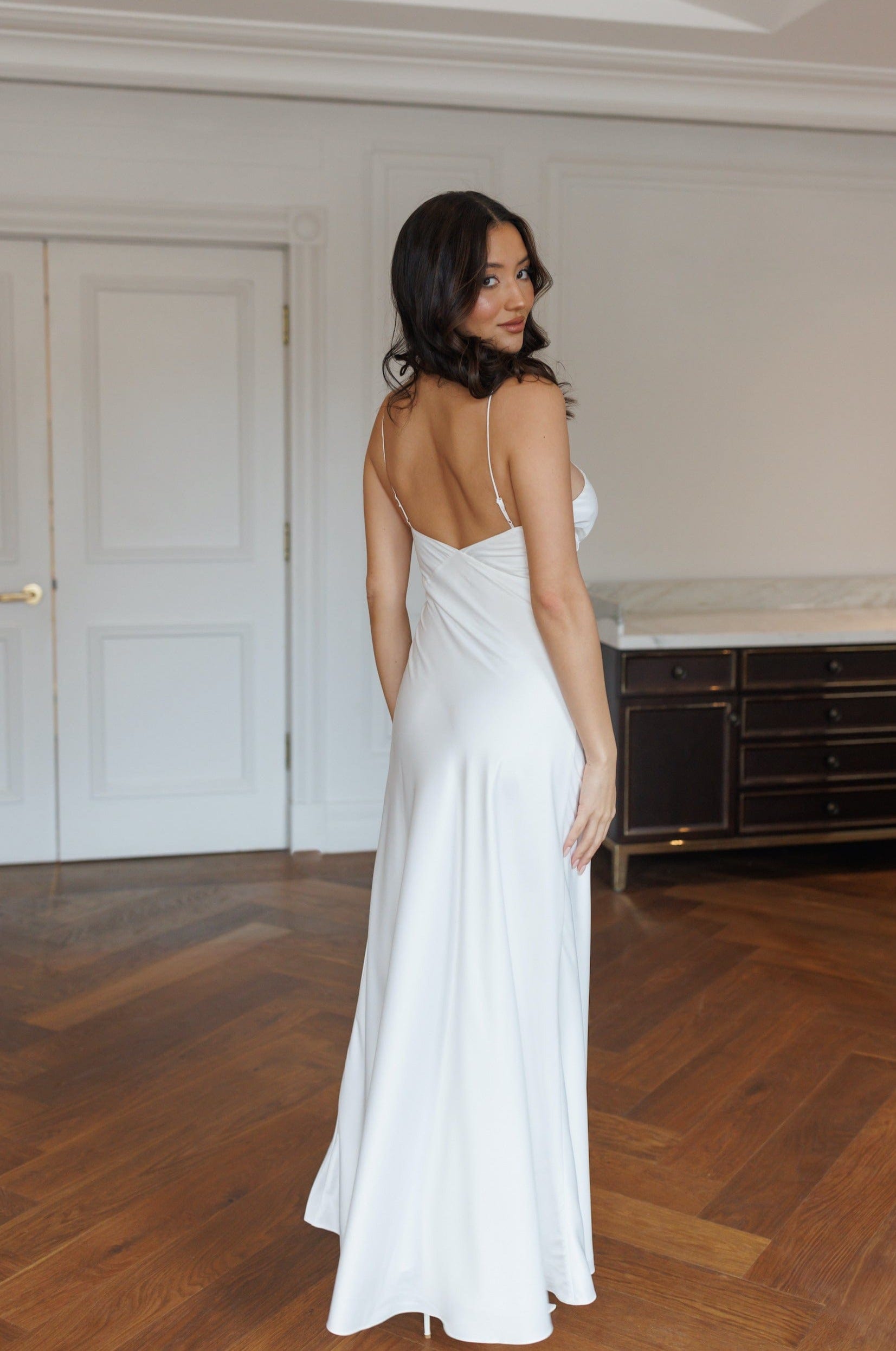 Anine Satin Maxi Bridal Slip - Elegant Wedding Dress Slip for Brides & Formal Events - Perfect for Weddings, Prom, Evening Gowns & Special Occasions