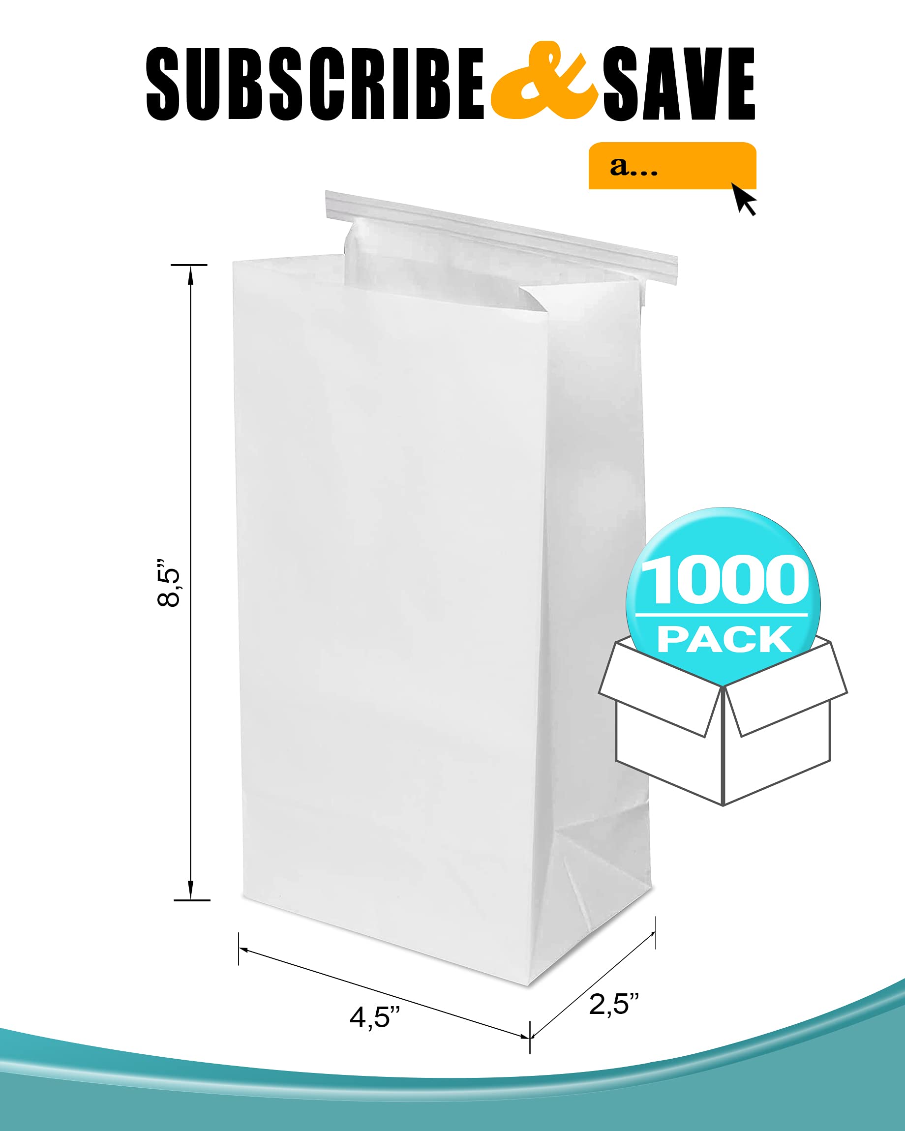 APQ 1000 Pack Disposable Seamless Wire Tie Vomit Bags 4.5