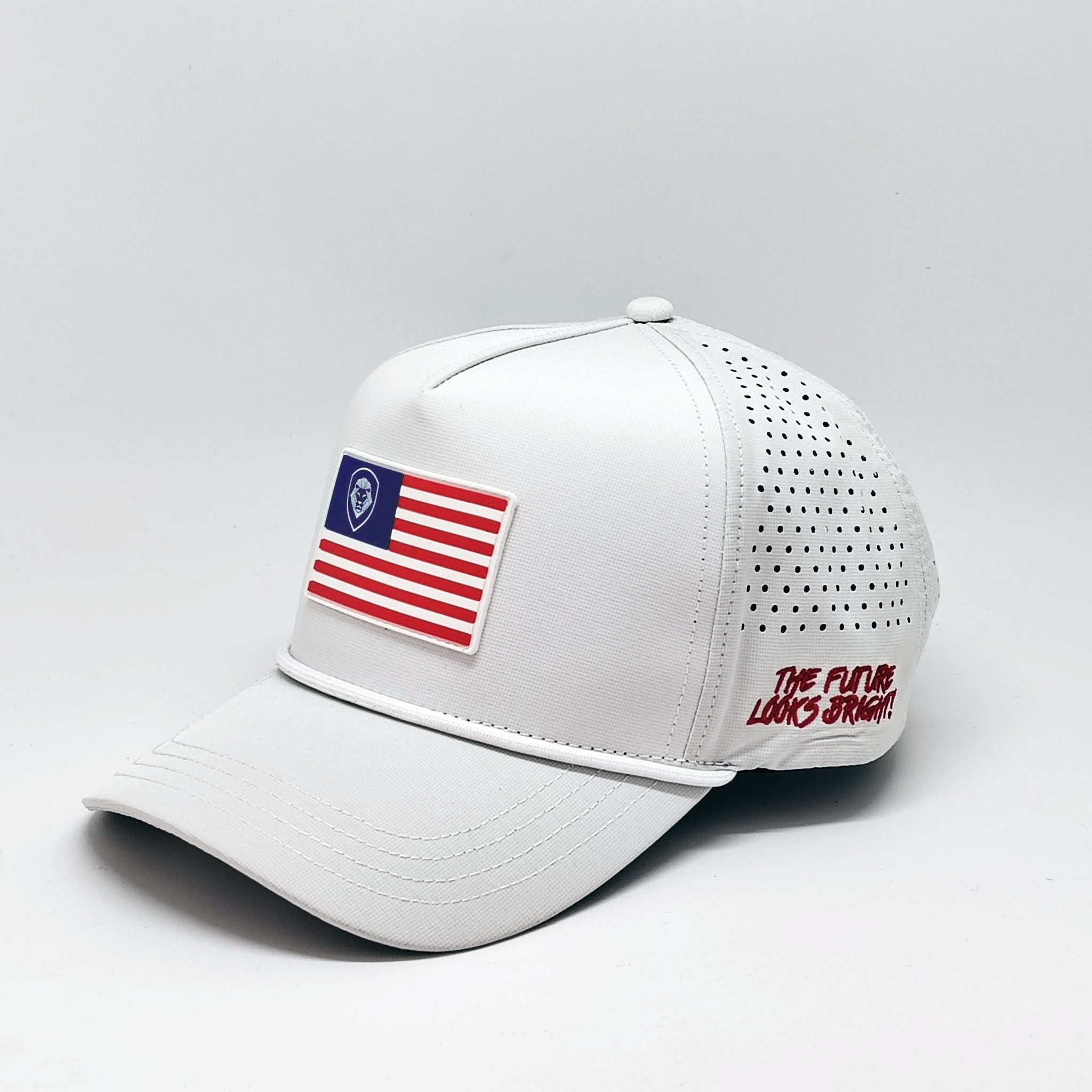 VT Flag Patch White Future Looks Bright Performance Snapback Hat - Stylish Adjustable Baseball Cap for Men & Women - Perfect for Outdoor Sports, Casual Wear, and Fan Gear