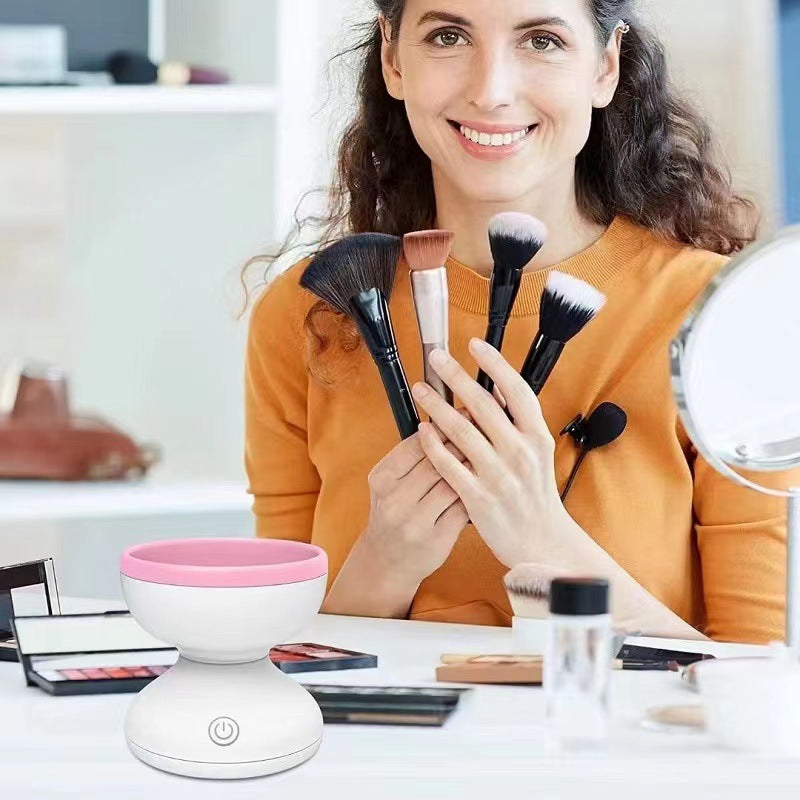 Electric Makeup Brush Cleaner Machine - Portable USB Cosmetic Brush Cleaning Tool for Automatic Washing - Perfect for Travel, Home & Salon Use