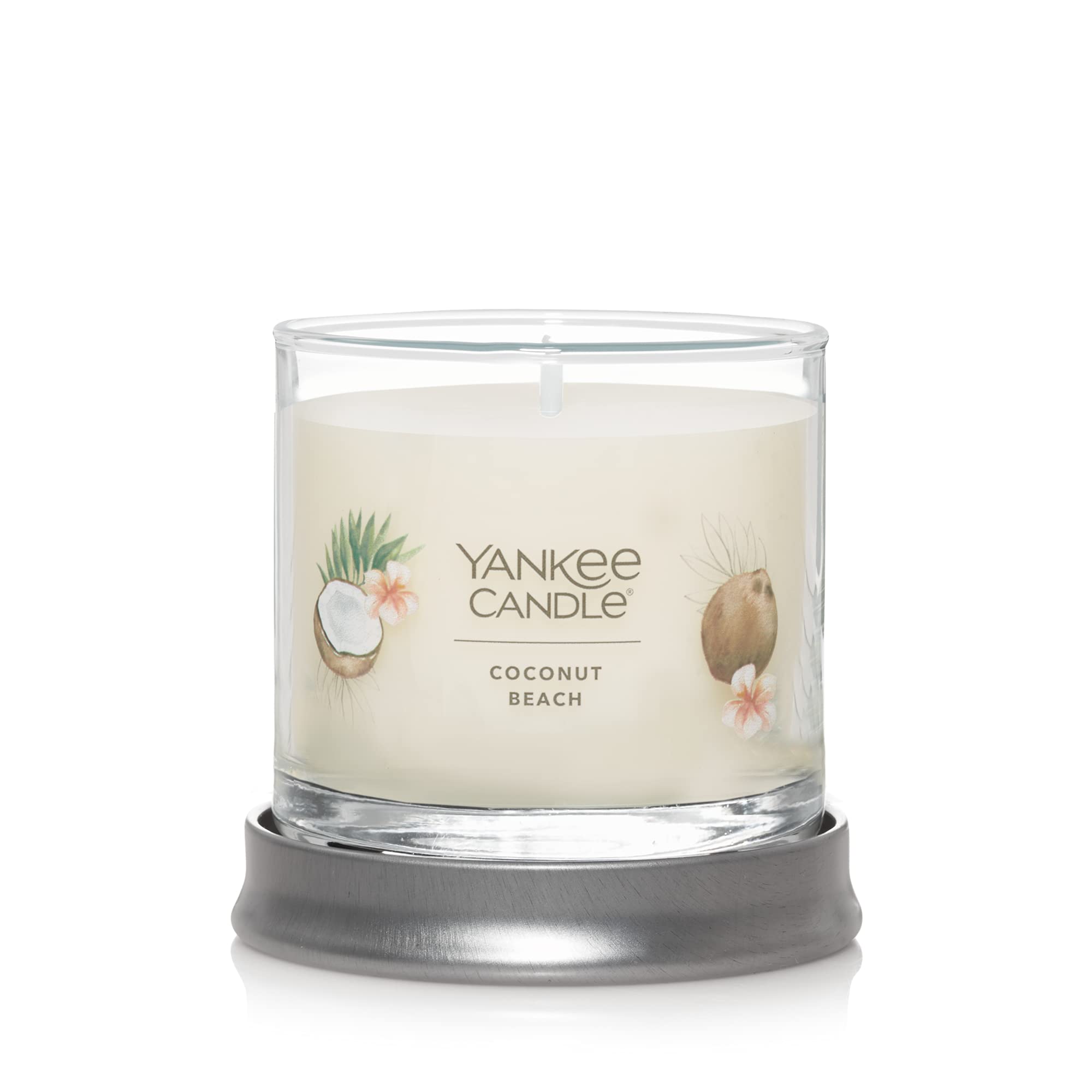 Yankee Candle Coconut Beach Scented Candle - 4.3oz Small Tumbler, Single Wick, 20+ Hours Burn Time - Perfect for Home, Office & Relaxation
