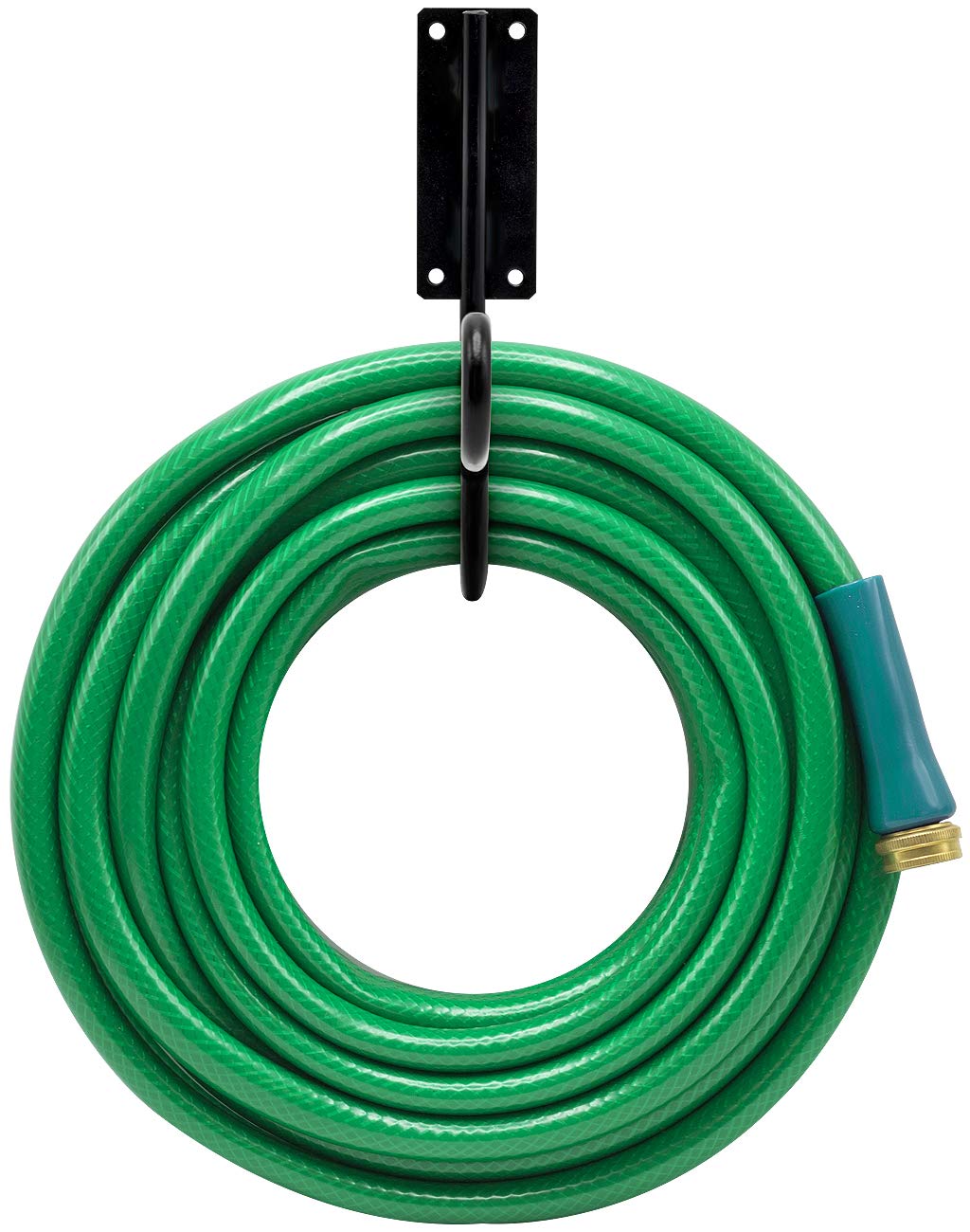 Sorbus Wall Mounted Garden Hose Holder Hook - Heavy Duty Wrought Iron Hose Reel Storage Hanger for Yard, Lawn & Outdoor Watering - Perfect for Organizing Garden Hoses, Sprinklers & Irrigation Systems (Black)