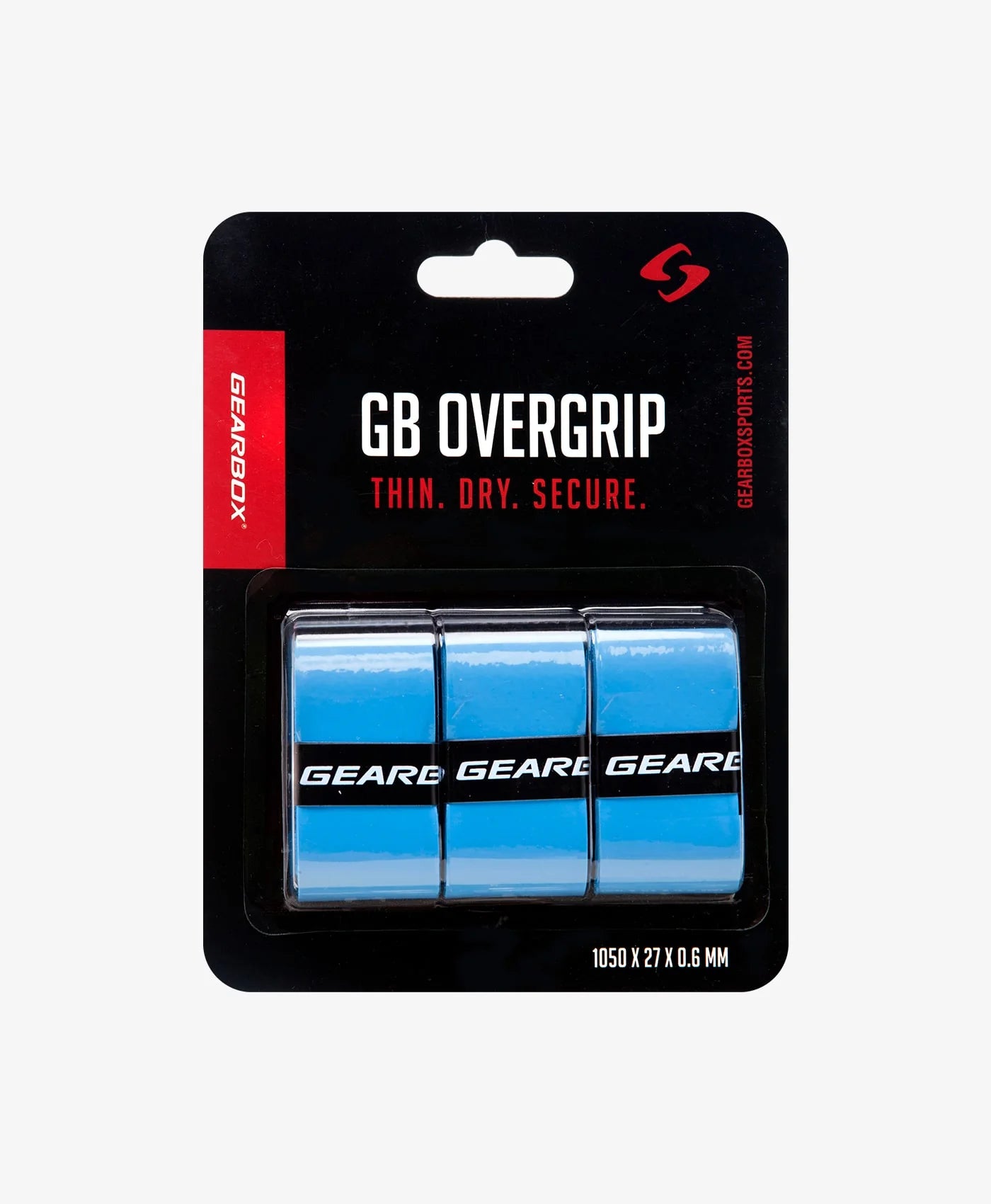 Premium Gearbox Overwrap Grip - 3 Pack (Blue) | Non-Slip Tennis Racket Handle Grip | Perfect for Tennis, Badminton & Squash Players