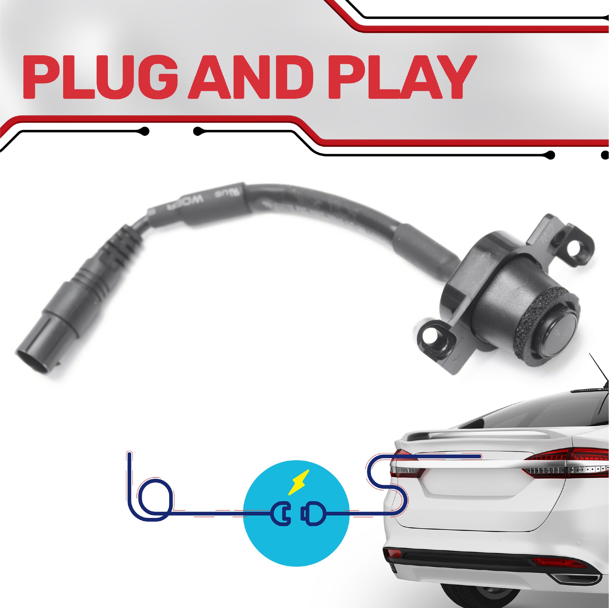 Chrysler 200 Sedan (2012-2017) OEM Backup Camera Replacement - Part # 68230085AA, AB, AC, AD, AE, AF, AG - High Quality Rear View Camera for Safe Parking & Reversing