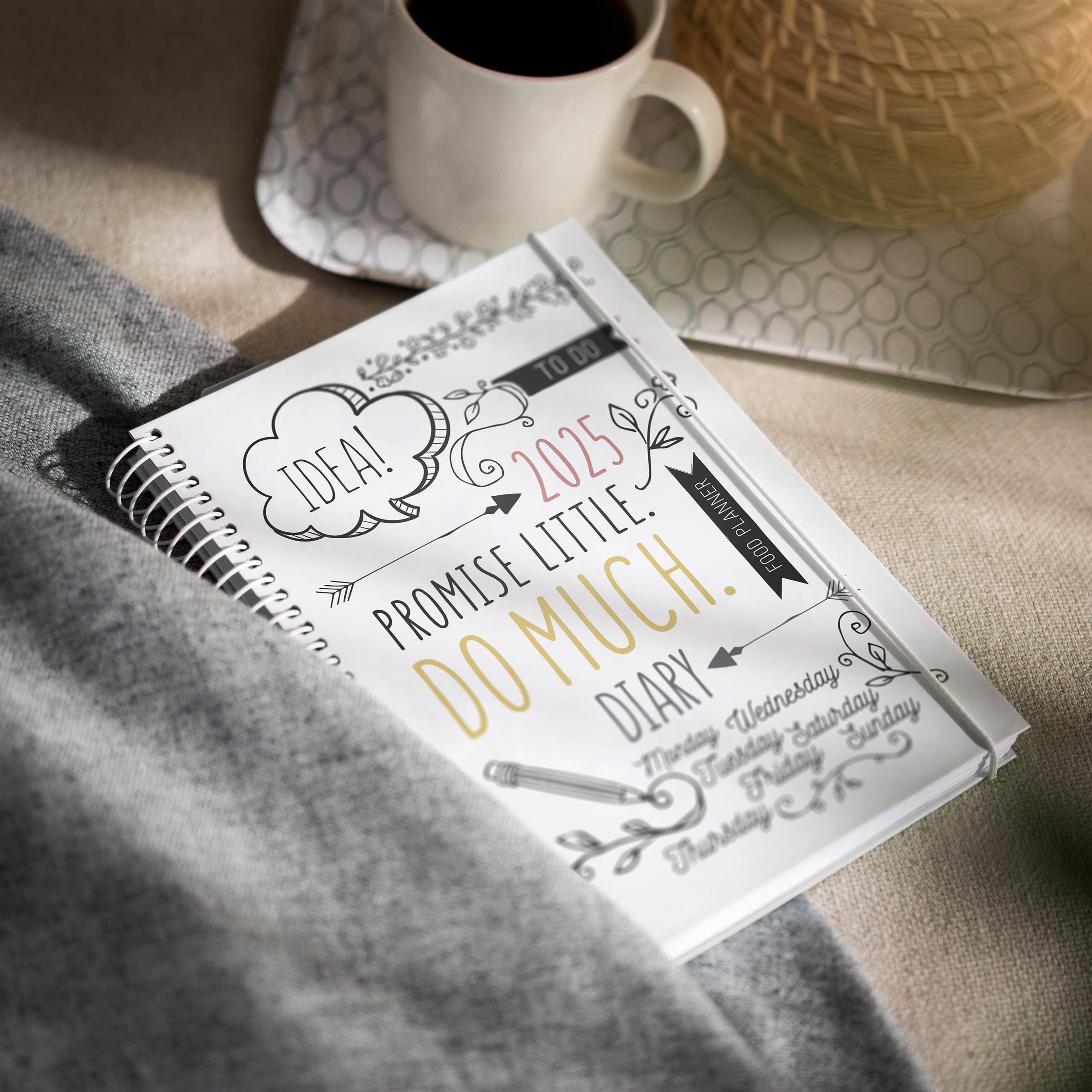 Burde Doodle Planner 2025 - A5 Creative Notebook with Daily, Weekly & Monthly Planning | 12-Month Organizer for Drawing, Writing & Coloring | Hard Cover Journal for Artists, Students & Professionals | Perfect for Goal Setting, Bullet Journaling & Productivity