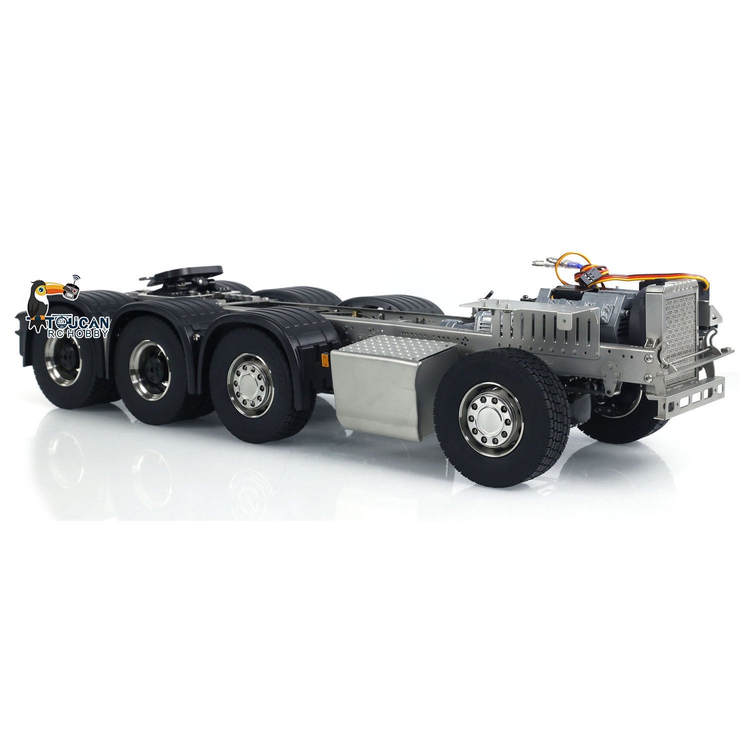 1/14 Scale 8x8 & 10x10 770S Metal Chassis for RC Tractor Truck - 3-Speed Transmission with Differential Lock Axles | Remote Control Model Car Parts for Off-Road Crawling & DIY Projects