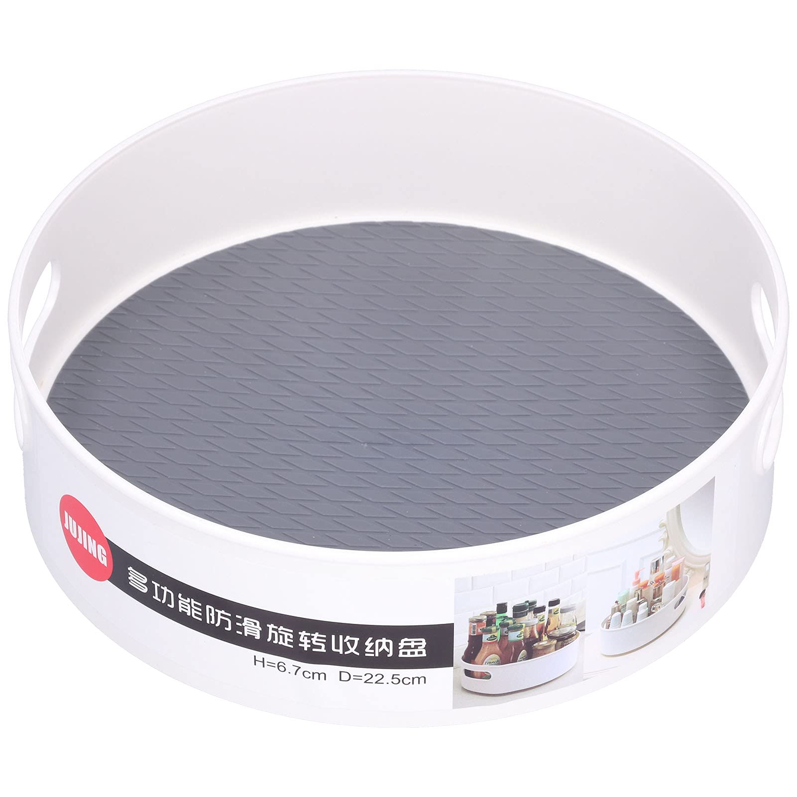 Multipurpose Non-Slip Rotating Food Organizer Tray - Fruit Storage Container for Kitchen, Bedroom, Office & Living Room | Perfect for Countertop Organization, Party Serving & Home Decor