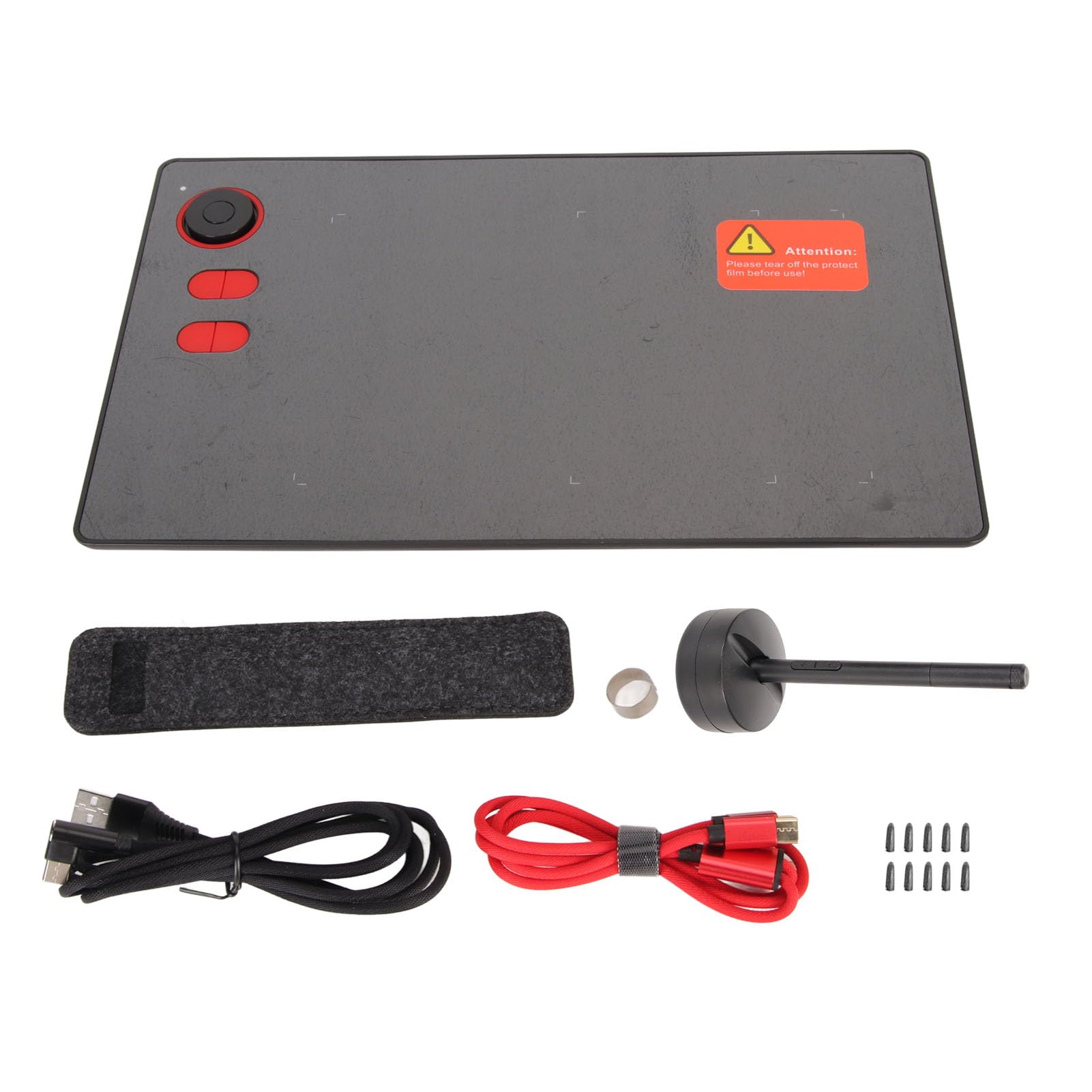 8192 Pressure Sensitivity Drawing Tablet with Battery-Free Stylus, 4 Shortcut Keys - 8.4 x 5.7 Inch Graphic Drawing Pad for Digital Art, Design & Online Teaching | Perfect for Artists, Designers & Remote Educators
