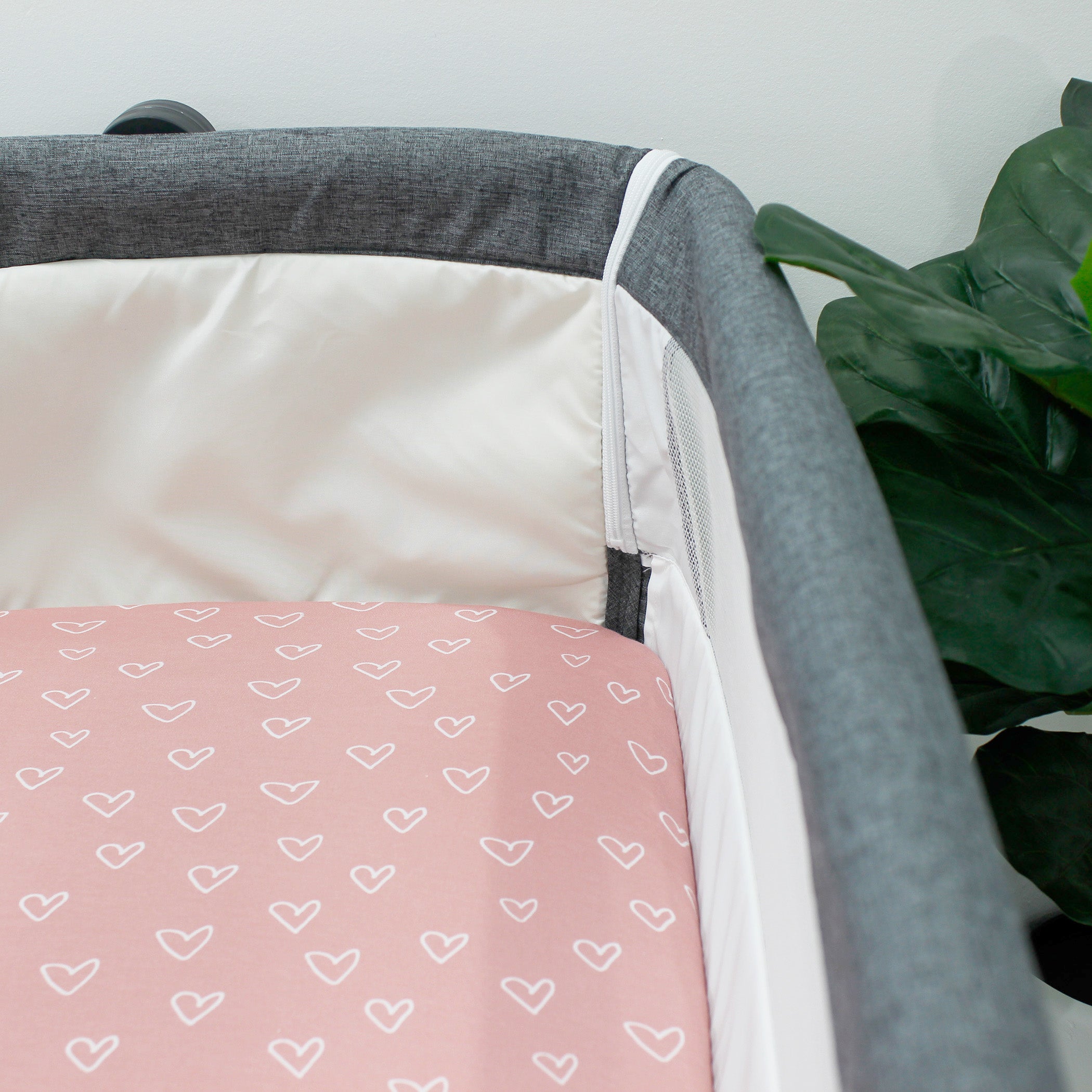 Nordic 2-Pack Jersey Cotton Co-Sleeper & Bedside Crib Fitted Sheets - Dusty Berry & Rose - Soft Baby Bassinet Sheets for Newborn Nursery & Bedside Sleeping