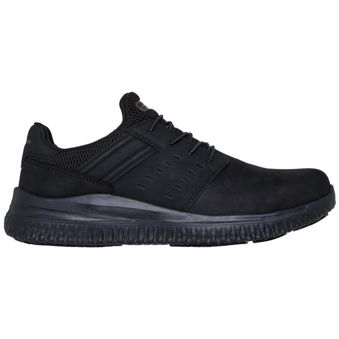 Delson 3.0 Sr Slip Resistant Work Shoes for Men - Black Non-Slip Safety Shoes for Restaurant, Kitchen & Construction Workers - Comfortable & Durable Work Boots for Healthcare, Warehouse & Industrial Use