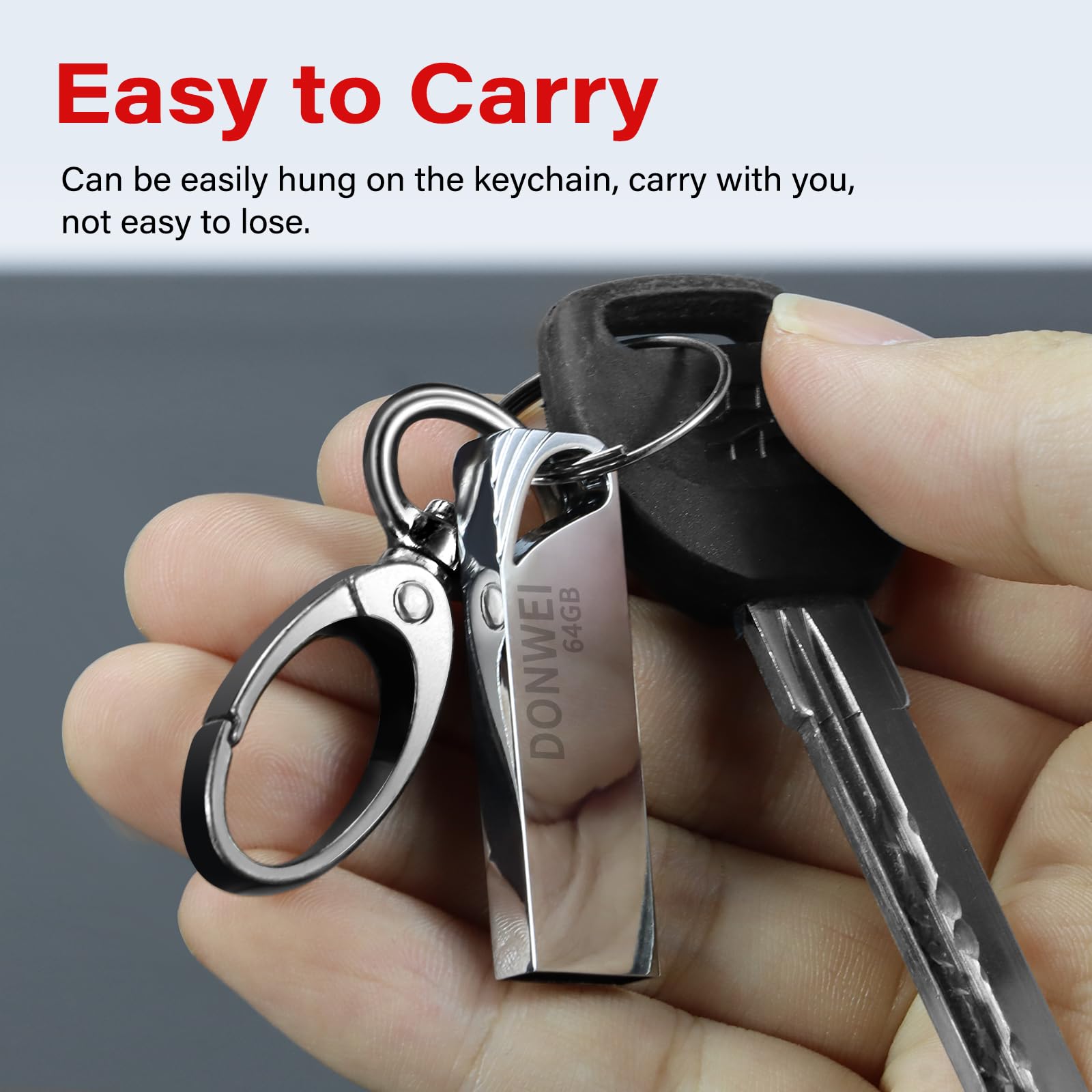 64GB USB Flash Drive, Silver Pen Drive - High-Speed USB 2.0 Memory Stick for Data Storage, File Transfer, Backup - Perfect for Office, School, Home & Travel Use