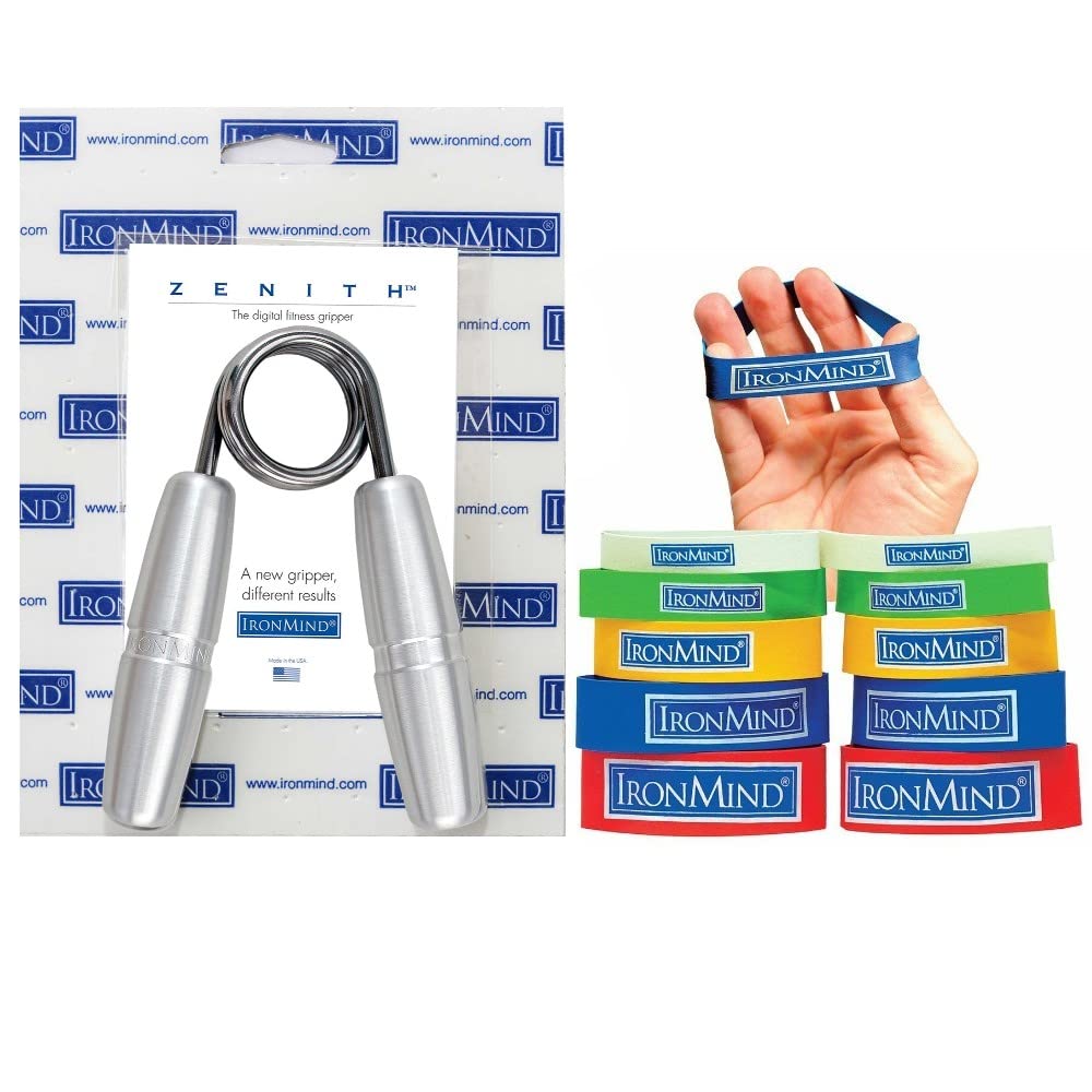 IronMind Fitness Grip Strength Trainer Set - Zenith Gripper & EYHB Hand Exerciser for Finger & Forearm Strength - Perfect for Rock Climbing, Weightlifting & Rehabilitation