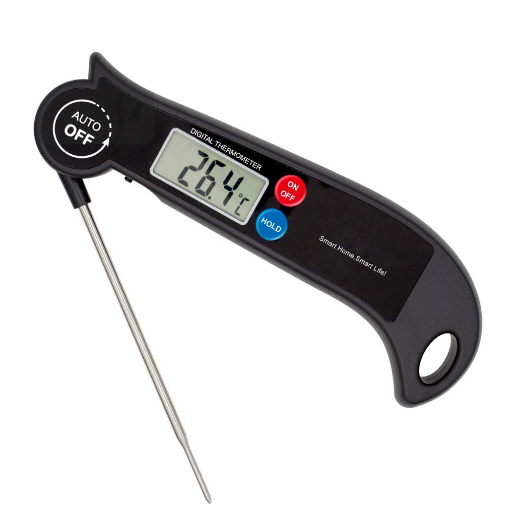 **Digital Kitchen Thermometer with Probe - Instant Read Oven, Meat, BBQ, Beer & Food Thermometer for Cooking, Baking & Grilling - Perfect for Home Chefs & Outdoor BBQ**