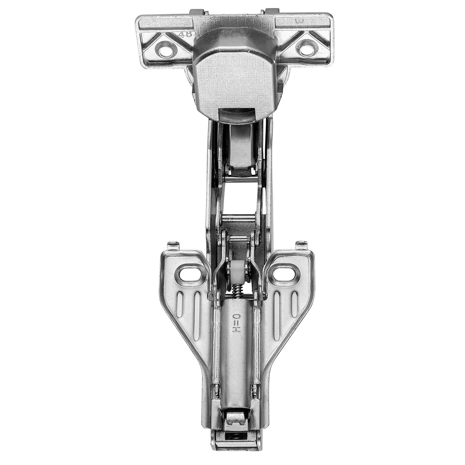 165 Degree Full Overlay Screw-On Cabinet Hinges - 2 Pack Mepla Corner Base Face Frame Kitchen Hinges (Lazy Susan Compatible) for Smooth Cabinet Door Rotation in Tight Spaces
