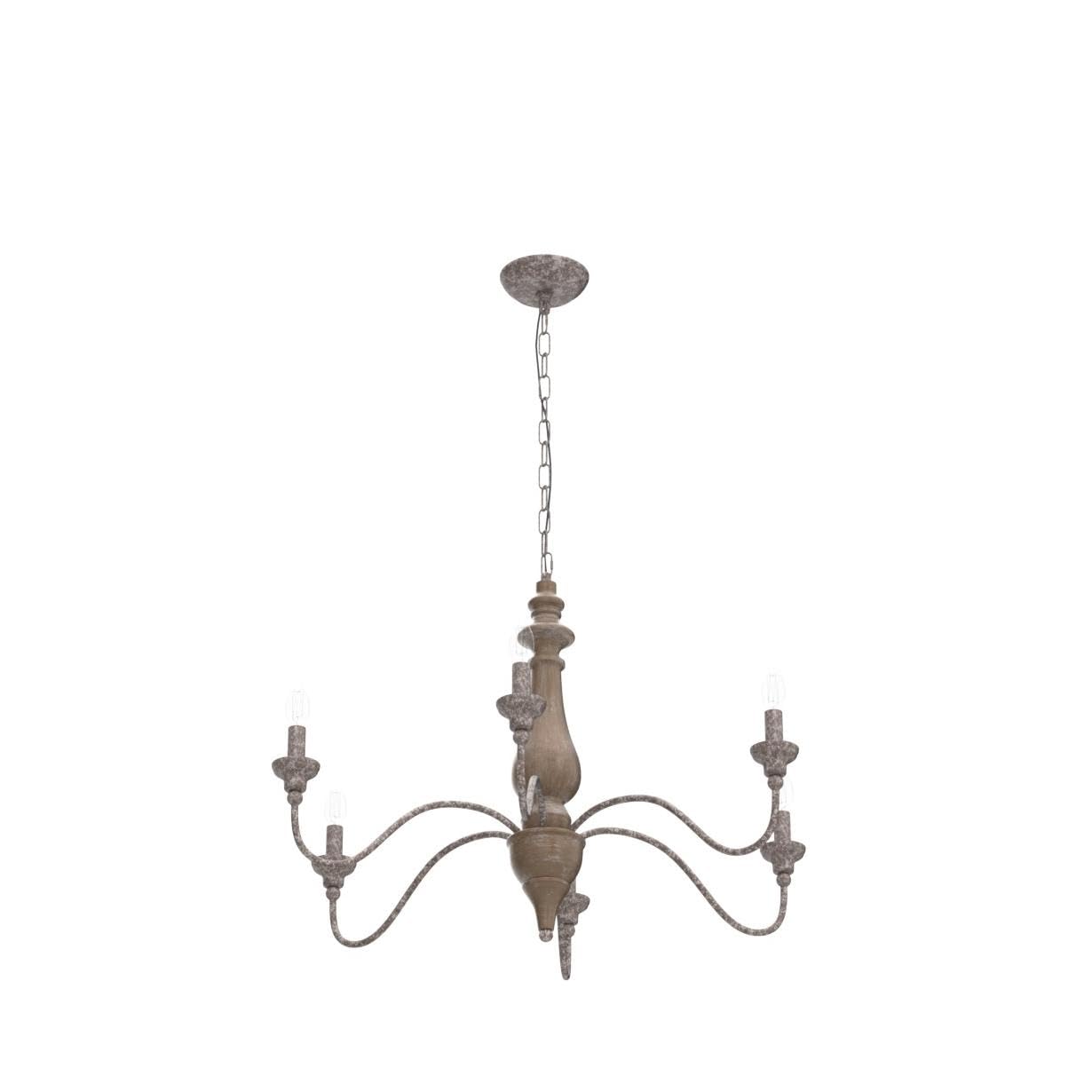 6-Light French Country Chandelier - 29.5