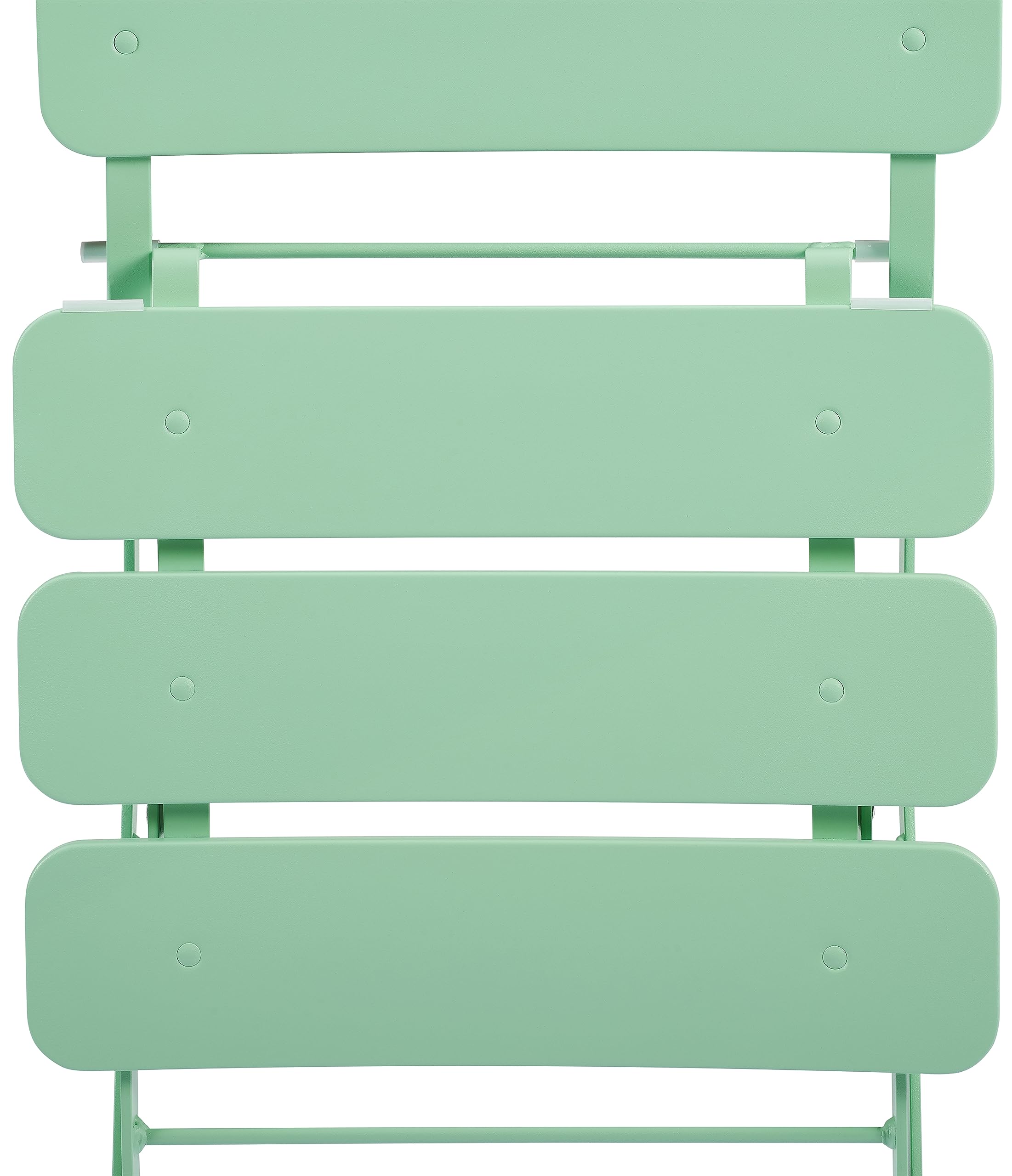 Crosley Karlee 3-Piece Indoor/Outdoor Bistro Set - Retro Metal Folding Patio Table & Chairs in Mint Green - Perfect for Small Balconies, Gardens & Backyard Dining