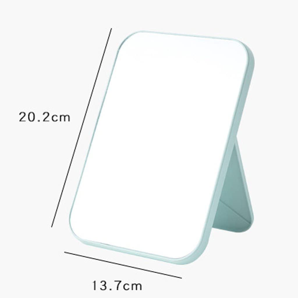 OLWICK® Foldable Makeup Mirror - Portable Desktop Vanity Mirror with 1X Magnification, Square Single-Sided Design - Perfect Travel & Home Dressing Mirror, Great Gift for Women & Girls (Blue) - Ideal for Bedroom, Bathroom & Travel Makeup Application