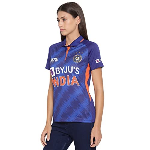 Official Team India Cricket Jersey for Women - Authentic Replica Fan Shirt - Perfect for Matches, Parties & Sports Events